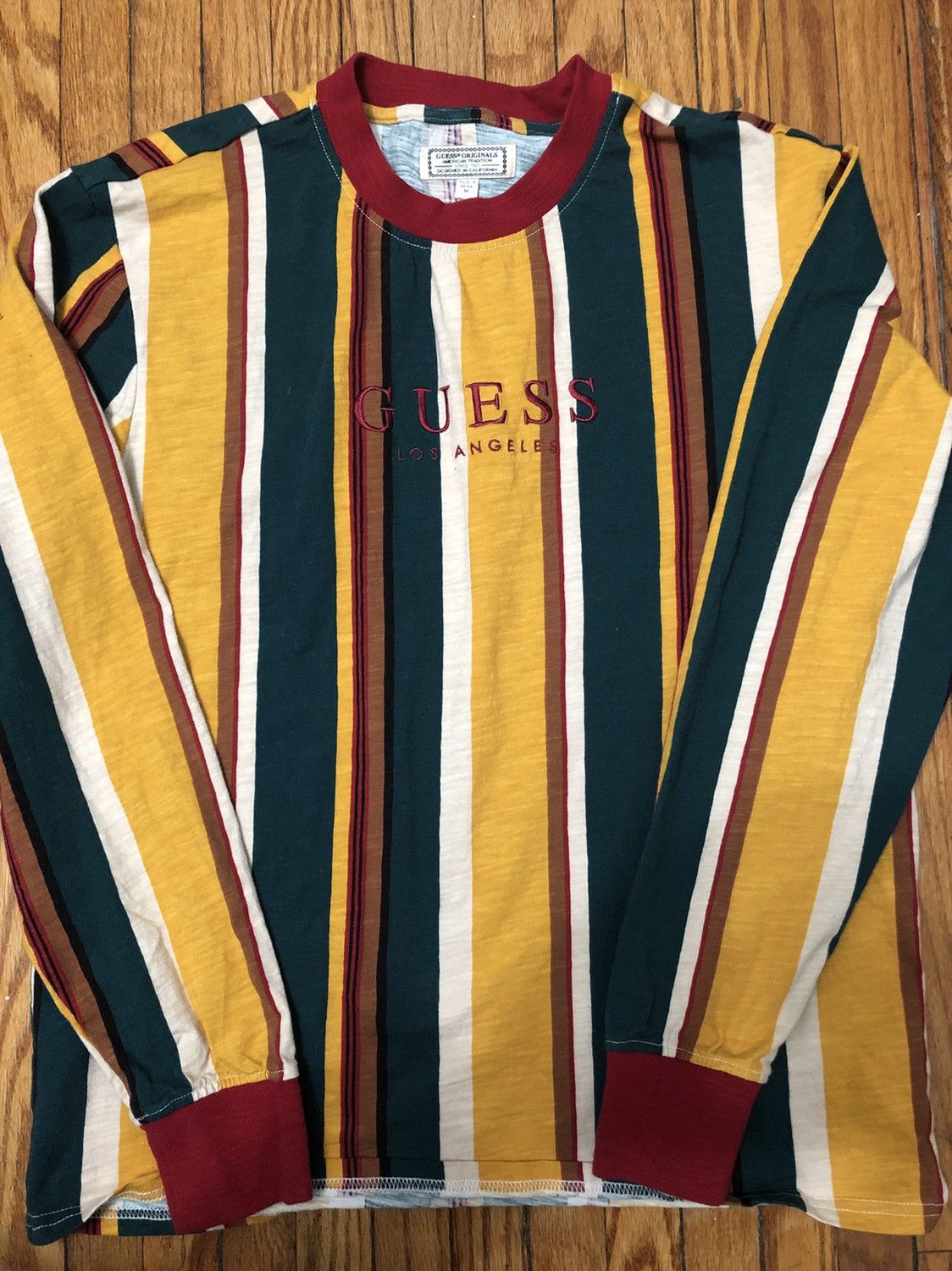 Guess Guess sayer striped long sleeve T shirt Grailed