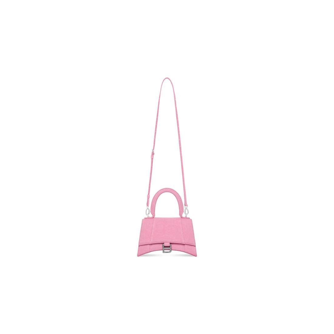 Balenciaga washed denim small hourglass handle bag pink Size ONE SIZE - 4 Thumbnail