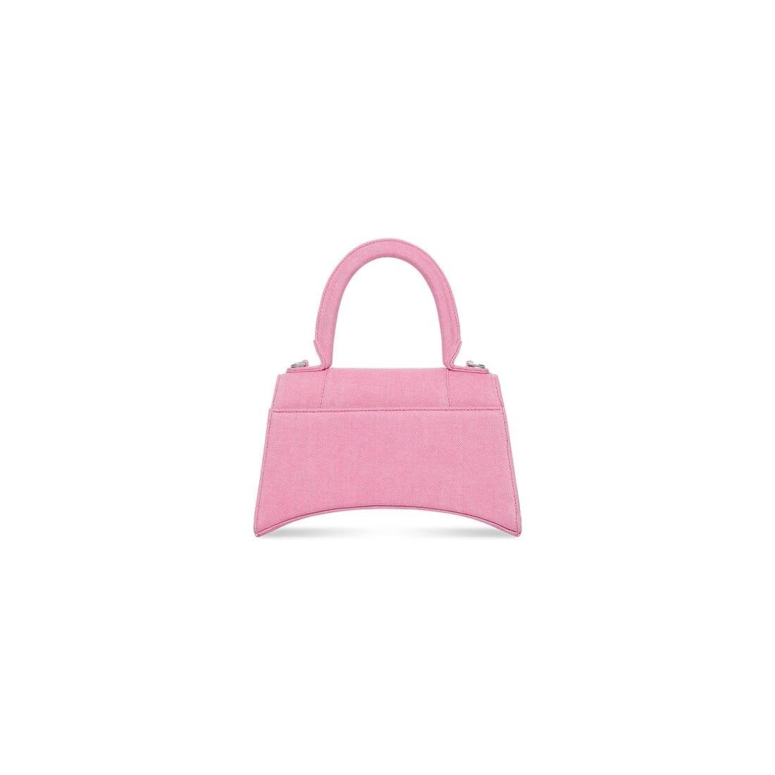 Balenciaga washed denim small hourglass handle bag pink Size ONE SIZE - 3 Thumbnail