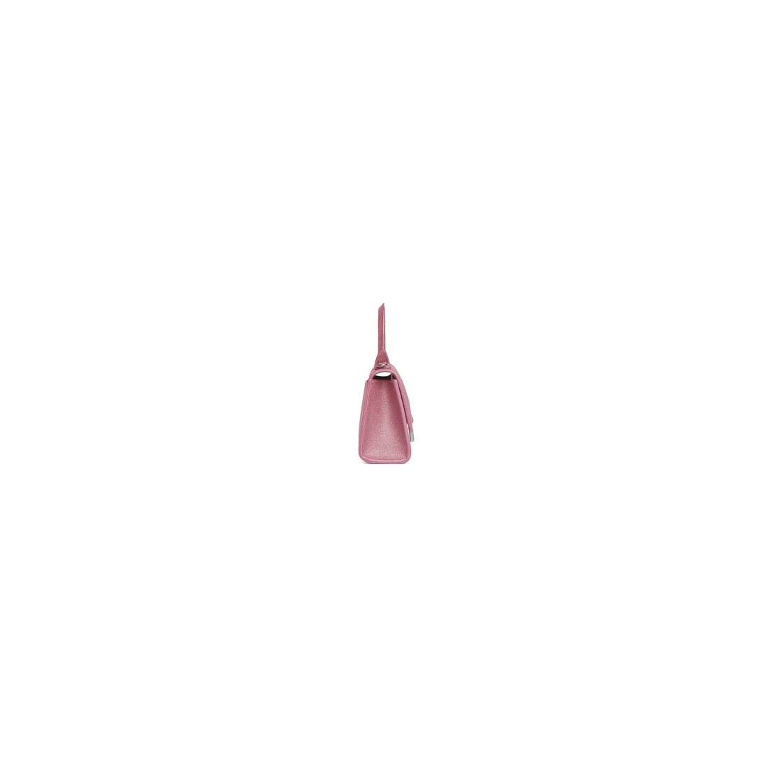 Balenciaga glitter fabric hourglass top handle bag xs sweet pink Size ONE SIZE - 3 Thumbnail