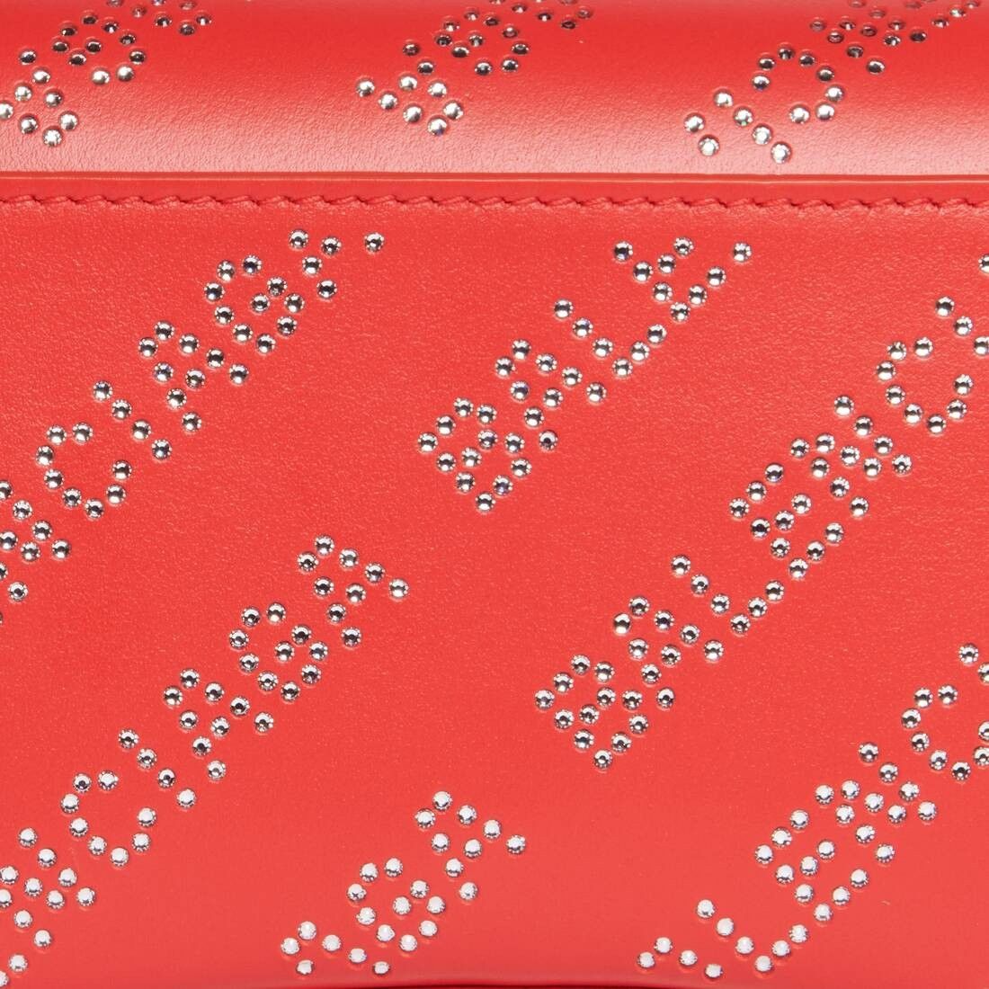 Balenciaga hourglass wallet on chain and rhinestones red Size ONE SIZE - 7 Thumbnail