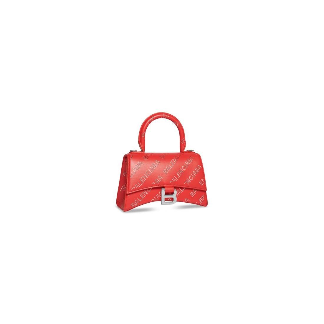 Balenciaga hourglass xs handbag with rhinestones red Size ONE SIZE - 2 Thumbnail