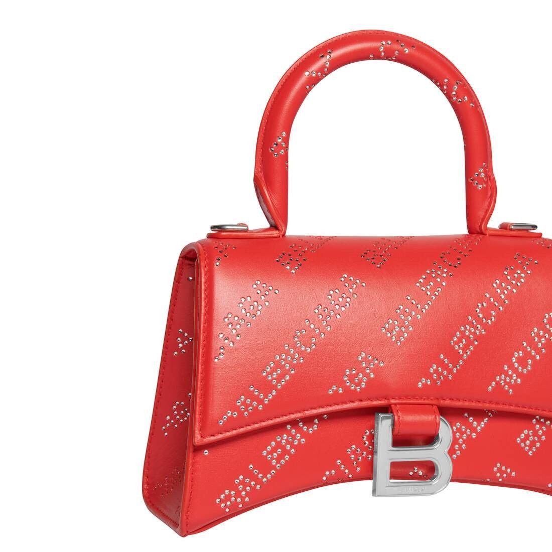 Balenciaga hourglass xs handbag with rhinestones red Size ONE SIZE - 8 Thumbnail