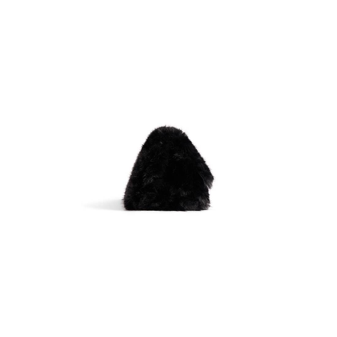 Balenciaga crush medium chain bag fake fur black Size ONE SIZE - 3 Thumbnail