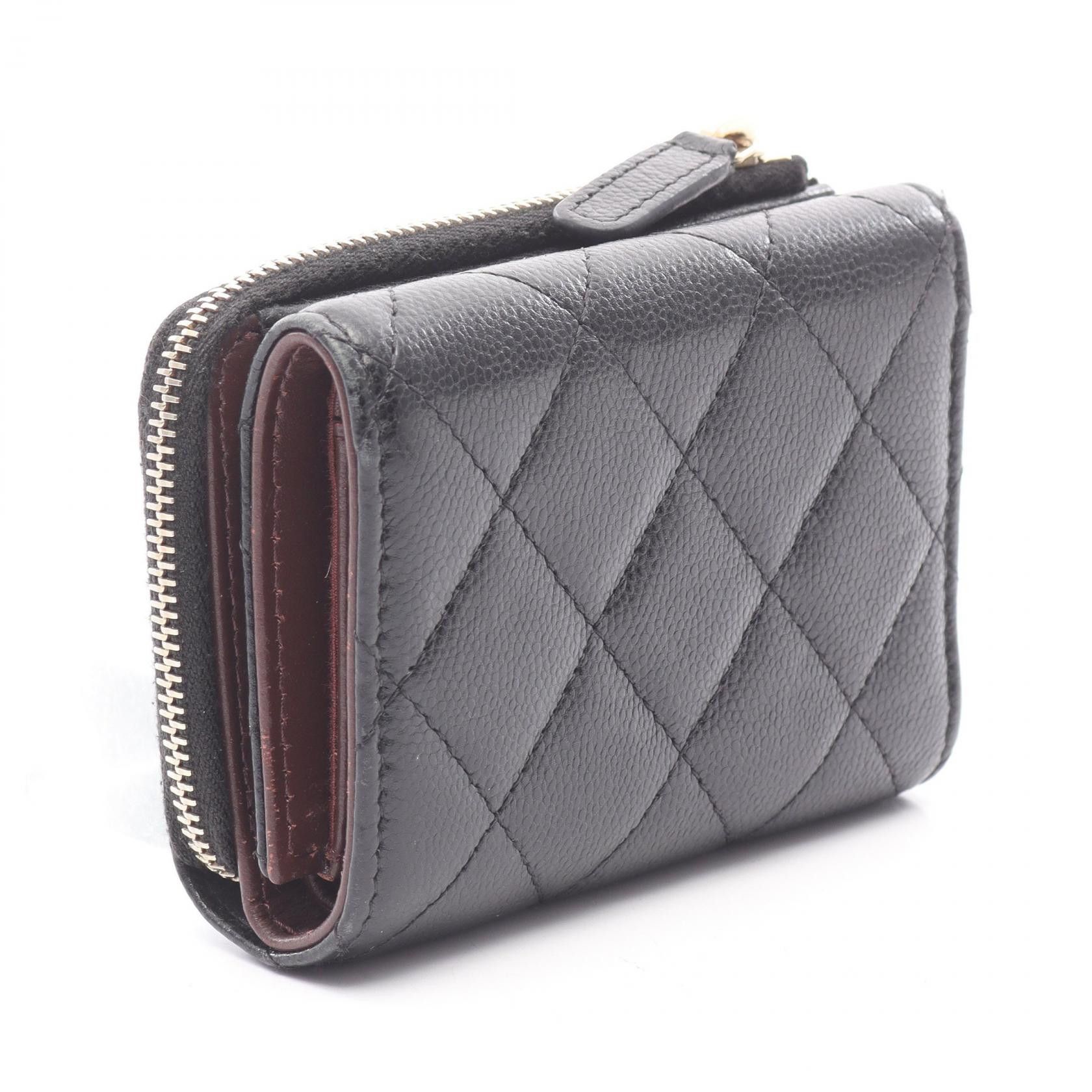Chanel Chanel Chanel Classic Small Wallet Caviar Skin Wallet Leather Short Wallet AP3177 Size ONE SIZE - 2 Thumbnail
