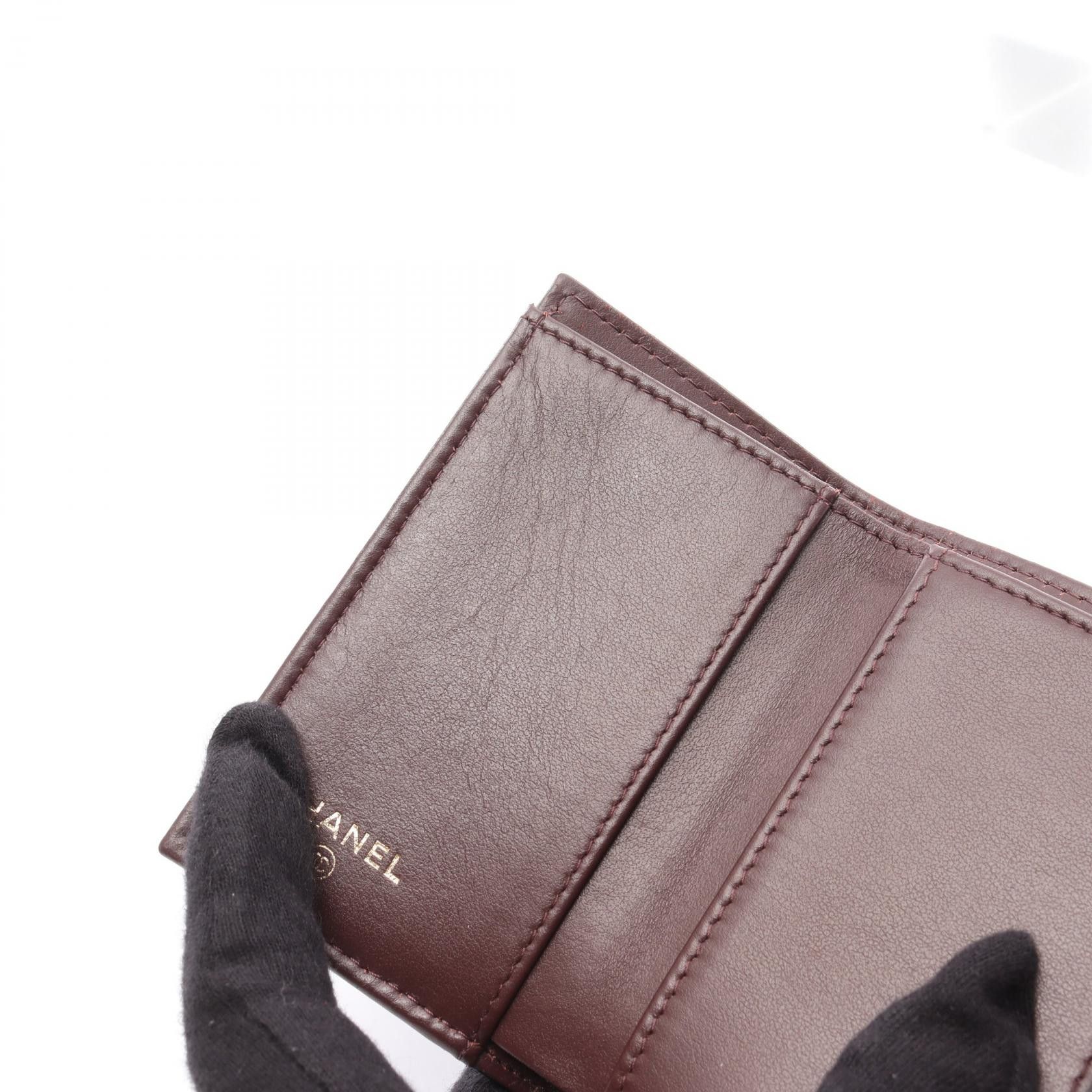 Chanel Chanel Chanel Classic Small Wallet Caviar Skin Wallet Leather Short Wallet AP3177 Size ONE SIZE - 8 Thumbnail