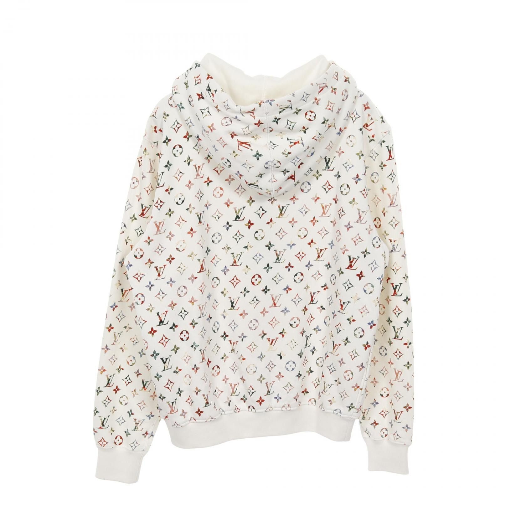 Louis Vuitton Louis Vuitton Louis Vuitton Vintage Flower Monogram Cotton Hoodie Cotton Sweatshirts & Hoodies RW222B SS6 FNST96 Size ONE SIZE - 2 Thumbnail