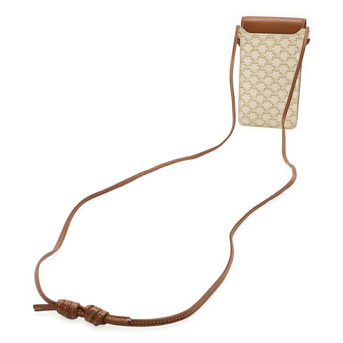 Celine Celine Celine Triomphe Canvas Phone Pouch Shoulder Bag Canvas Phonecase 10G332CQD.01 Size ONE SIZE - 2 Thumbnail