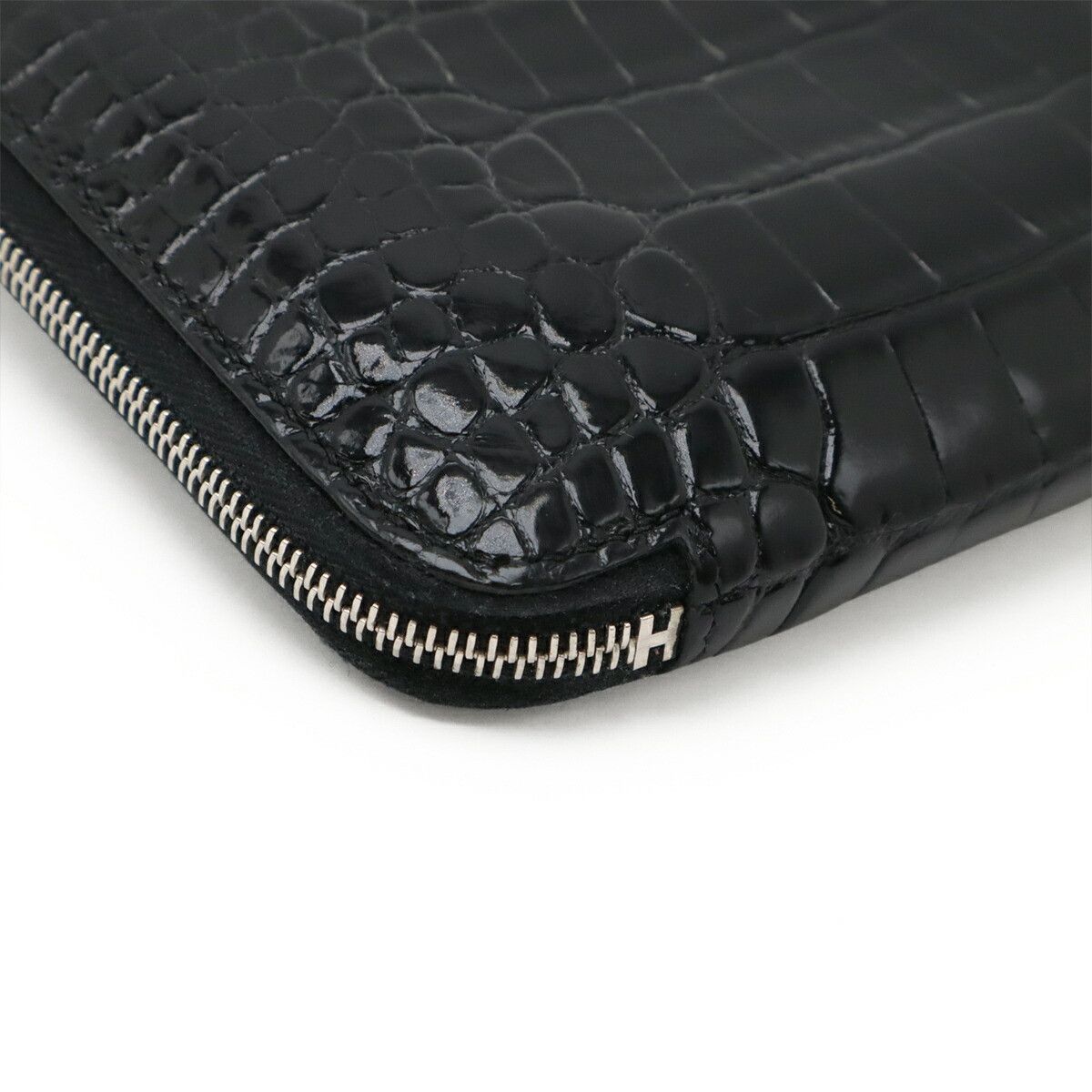 Hermes Hermes Hermes Azap Long Alligator Long Wallet Leather Long Wallet Stamp N (2010) Size ONE SIZE - 3 Thumbnail