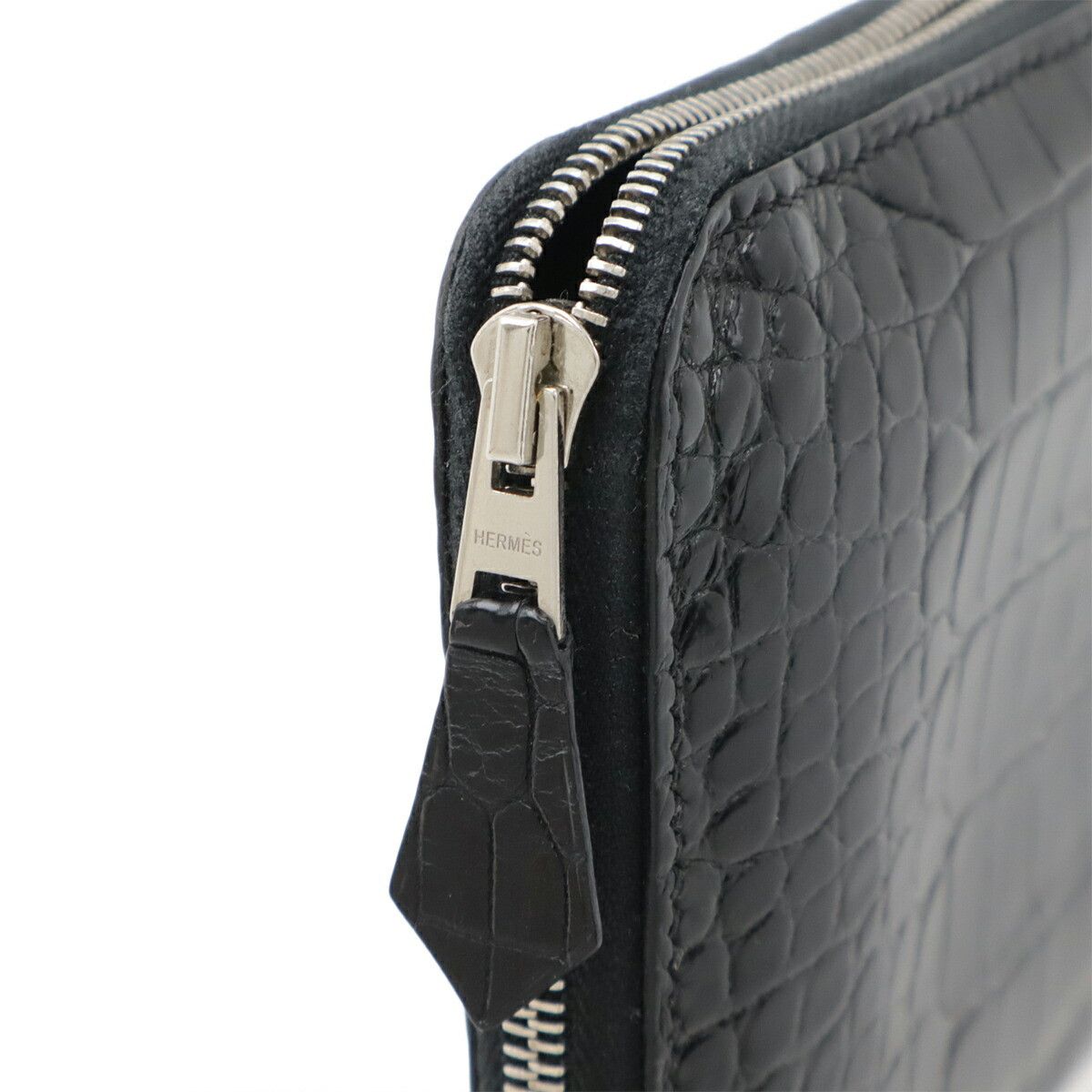 Hermes Hermes Hermes Azap Long Alligator Long Wallet Leather Long Wallet Stamp N (2010) Size ONE SIZE - 4 Thumbnail