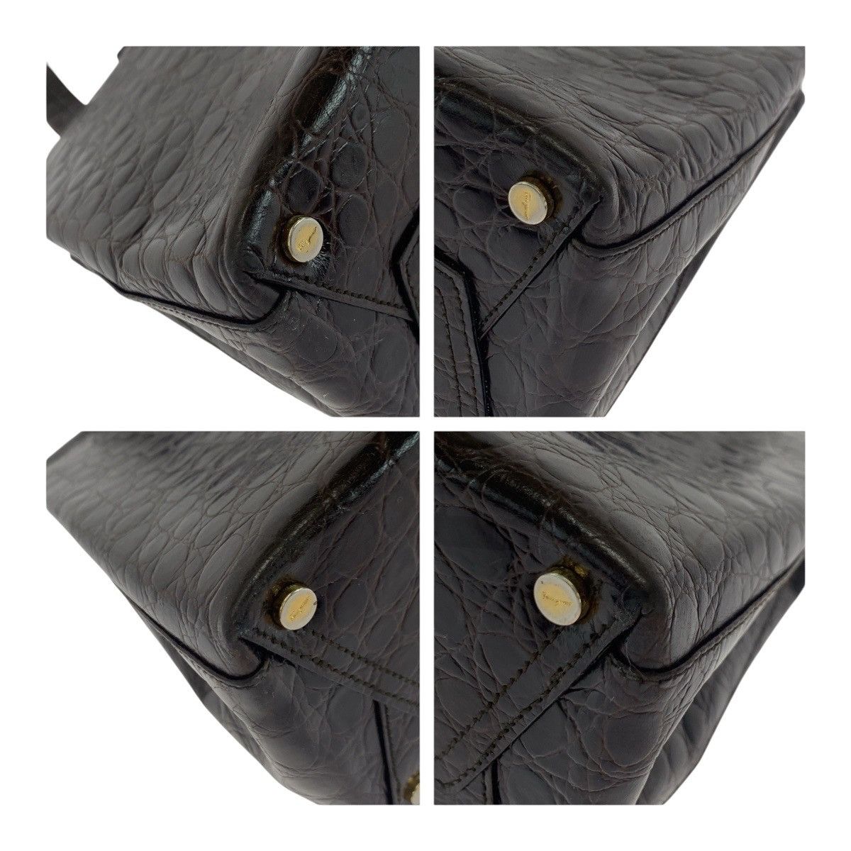Salvatore Ferragamo Salvatore Ferragamo Salvatore Ferragamo Embossed Leather Handbag Leather Tote Bag AQ-218252 DUTY FREE for USA Size ONE SIZE - 3 Thumbnail