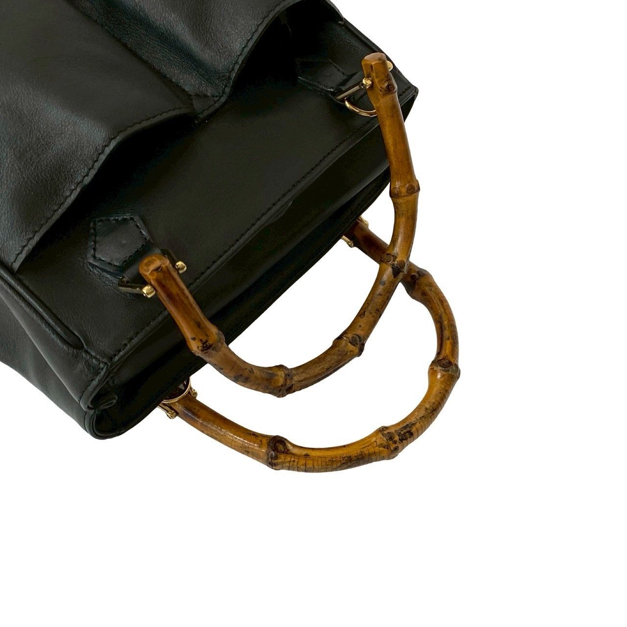 Gucci Gucci Gucci Bamboo Leather 2way Handbag Leather Shoulder Bag Size ONE SIZE - 5 Thumbnail