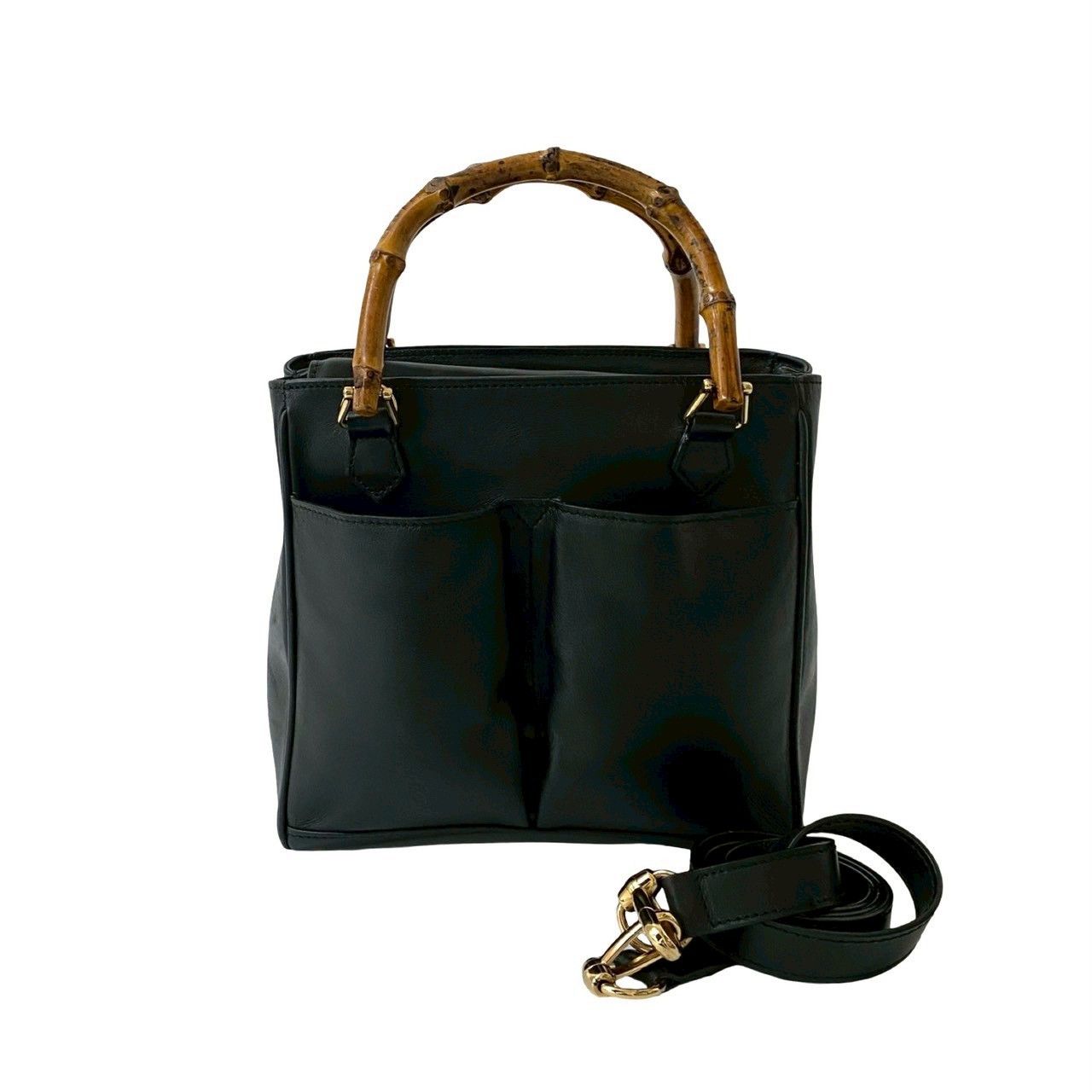 Gucci Gucci Gucci Bamboo Leather 2way Handbag Leather Shoulder Bag Size ONE SIZE - 2 Thumbnail