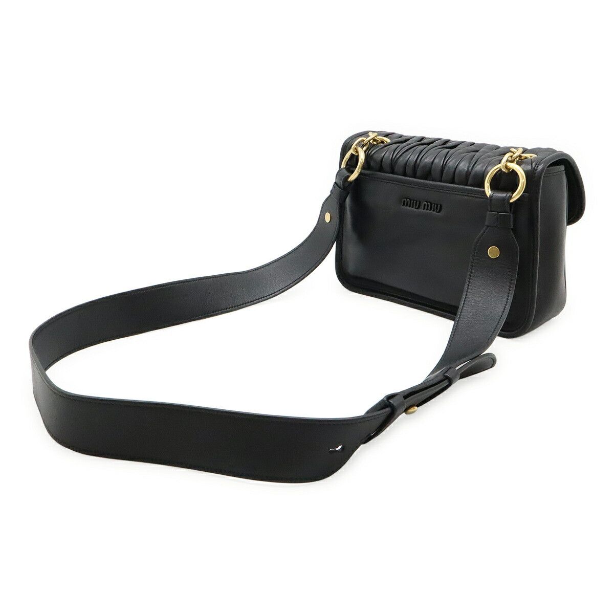 Miu Miu Miu Miu Miu Miu Matelassé Leather Shoulder Bag Leather Shoulder Bag 5BD161 Size ONE SIZE - 2 Thumbnail