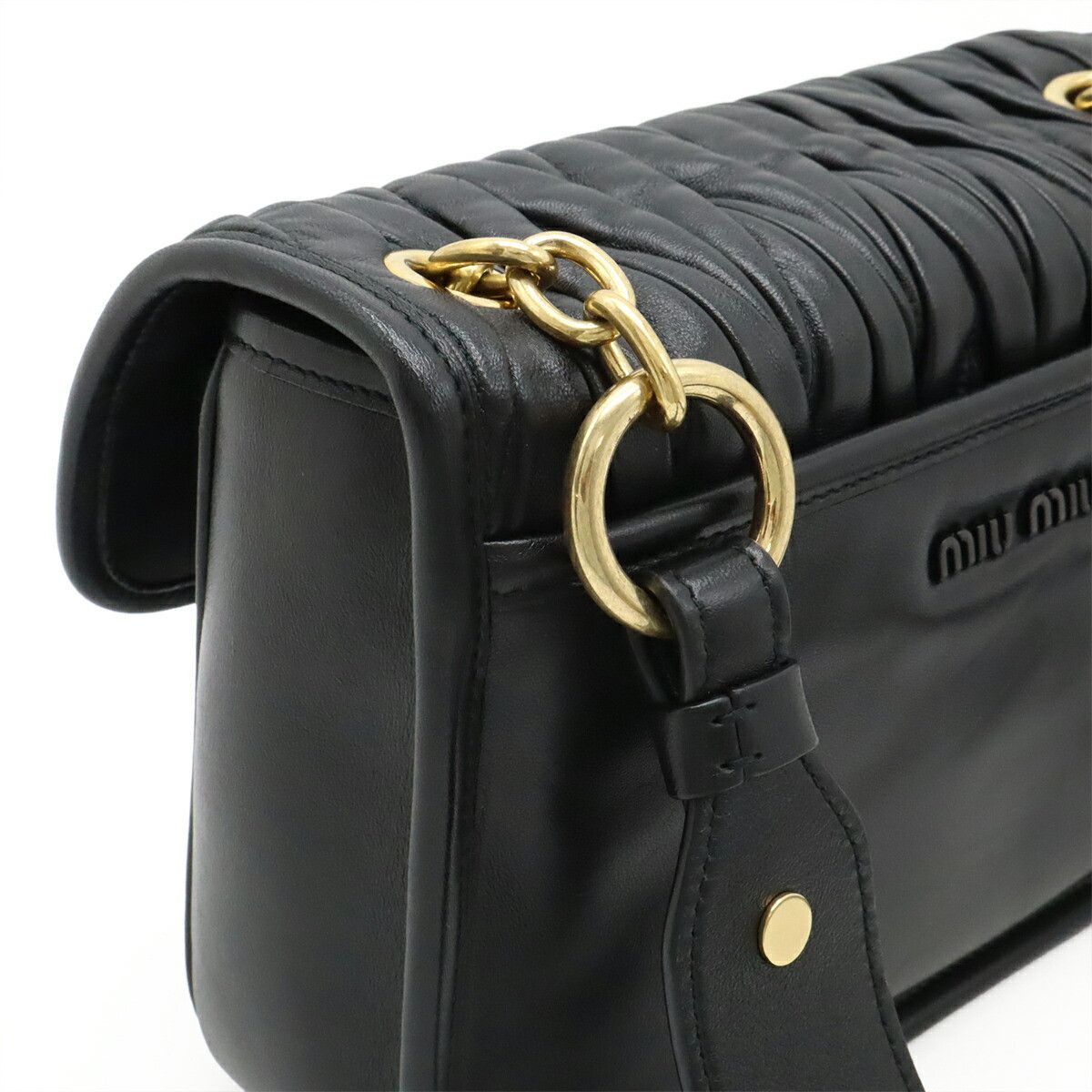 Miu Miu Miu Miu Miu Miu Matelassé Leather Shoulder Bag Leather Shoulder Bag 5BD161 Size ONE SIZE - 4 Thumbnail
