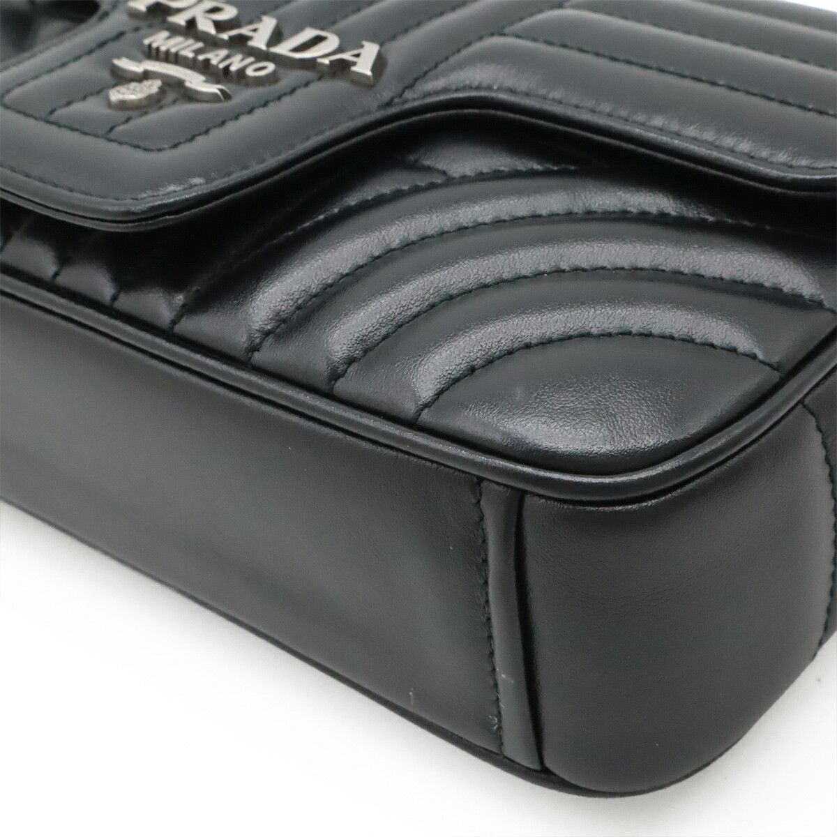 Prada Prada Prada Diagramme Soft Calf Shoulder Bag Leather Shoulder Bag 1BD107 Size ONE SIZE - 3 Thumbnail