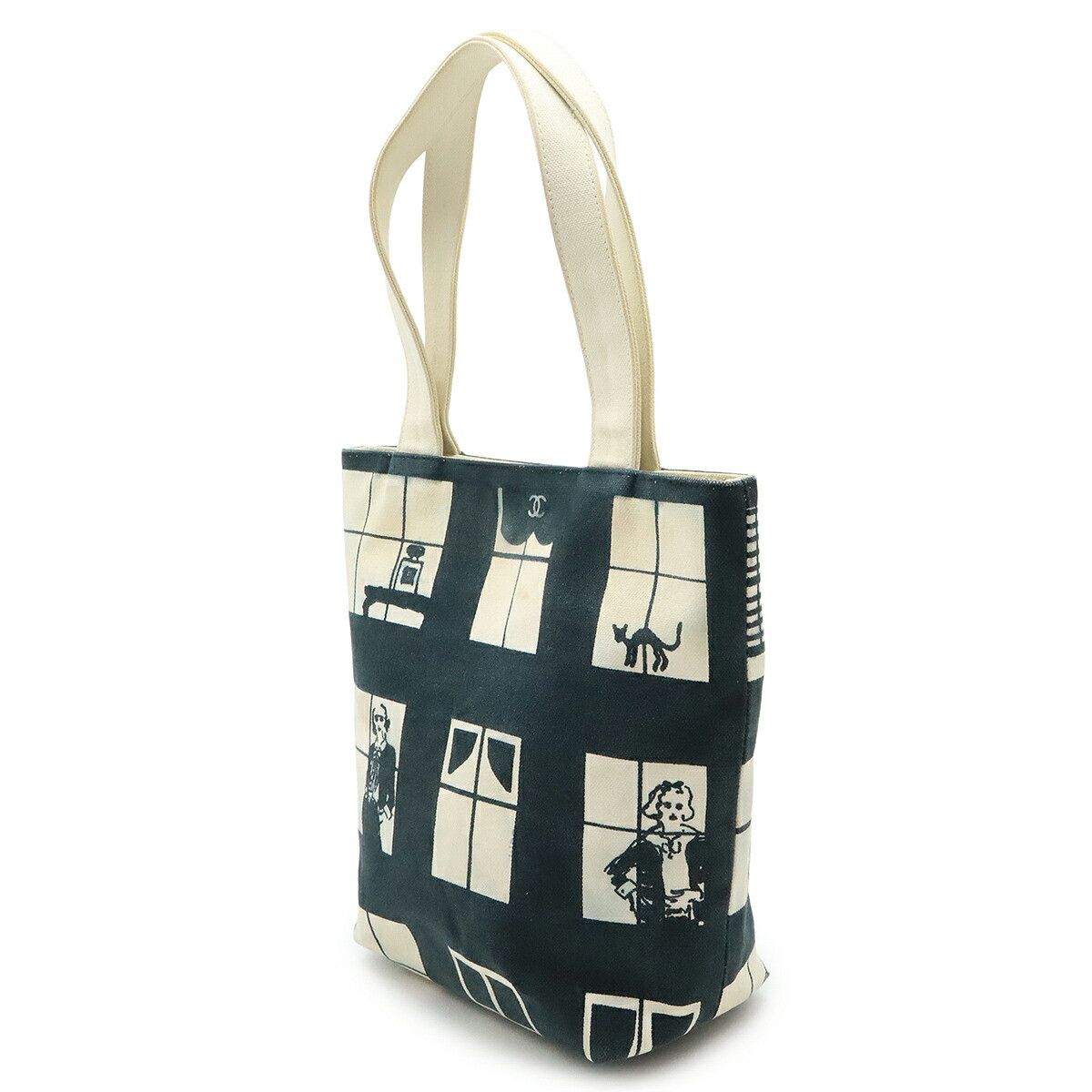 Chanel Chanel Chanel Windows Line Canvas 2way Bag Canvas Shoulder Bag Size ONE SIZE - 2 Thumbnail