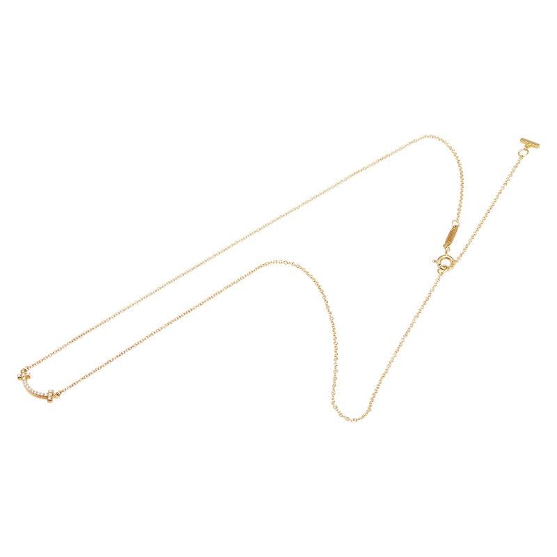 Tiffany & Co. Tiffany & Co. Tiffany T Smile Au750 Diamond Necklace Crocodile skin Necklace DUTY FREE for USA Size ONE SIZE - 4 Thumbnail