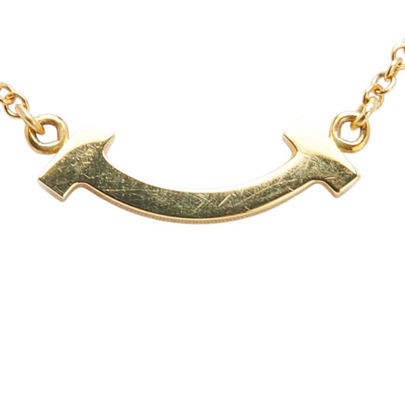 Tiffany & Co. Tiffany & Co. Tiffany T Smile Au750 Diamond Necklace Crocodile skin Necklace DUTY FREE for USA Size ONE SIZE - 3 Thumbnail