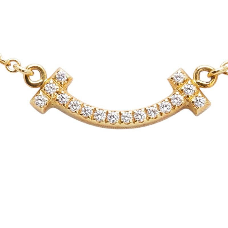 Tiffany & Co. Tiffany & Co. Tiffany T Smile Au750 Diamond Necklace Crocodile skin Necklace DUTY FREE for USA Size ONE SIZE - 2 Thumbnail