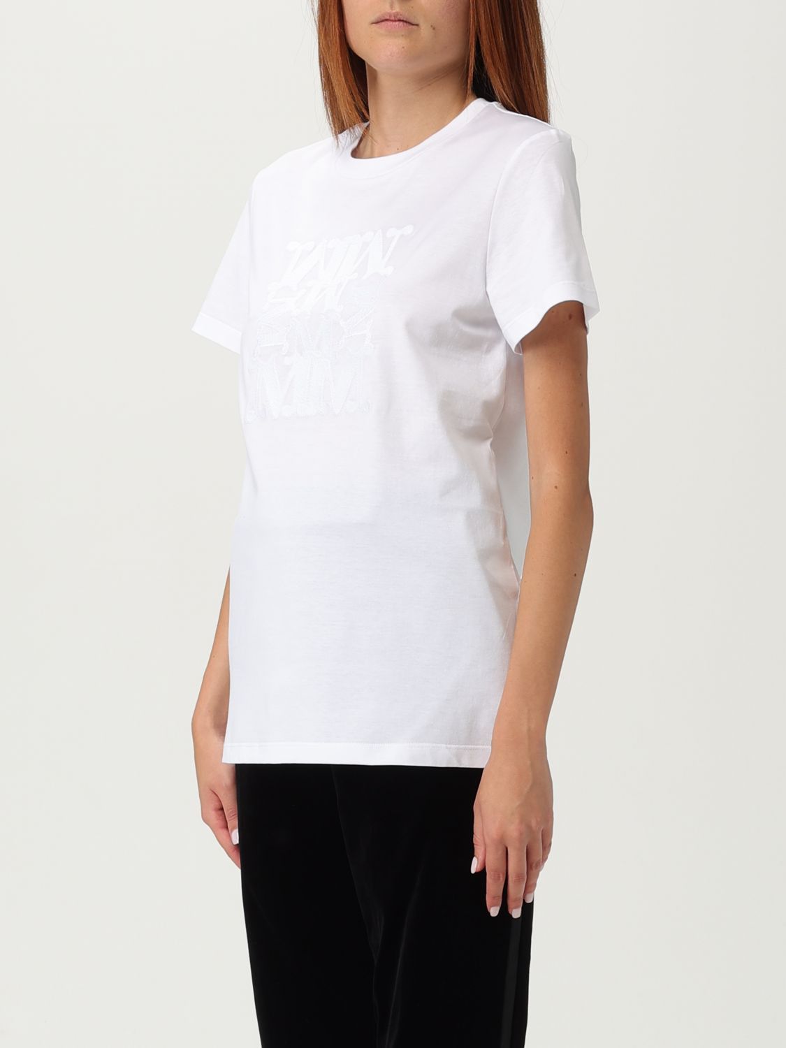 Max Mara Max Mara T-Shirt Woman White Size M / US 6-8 / IT 42-44 - 4 Thumbnail