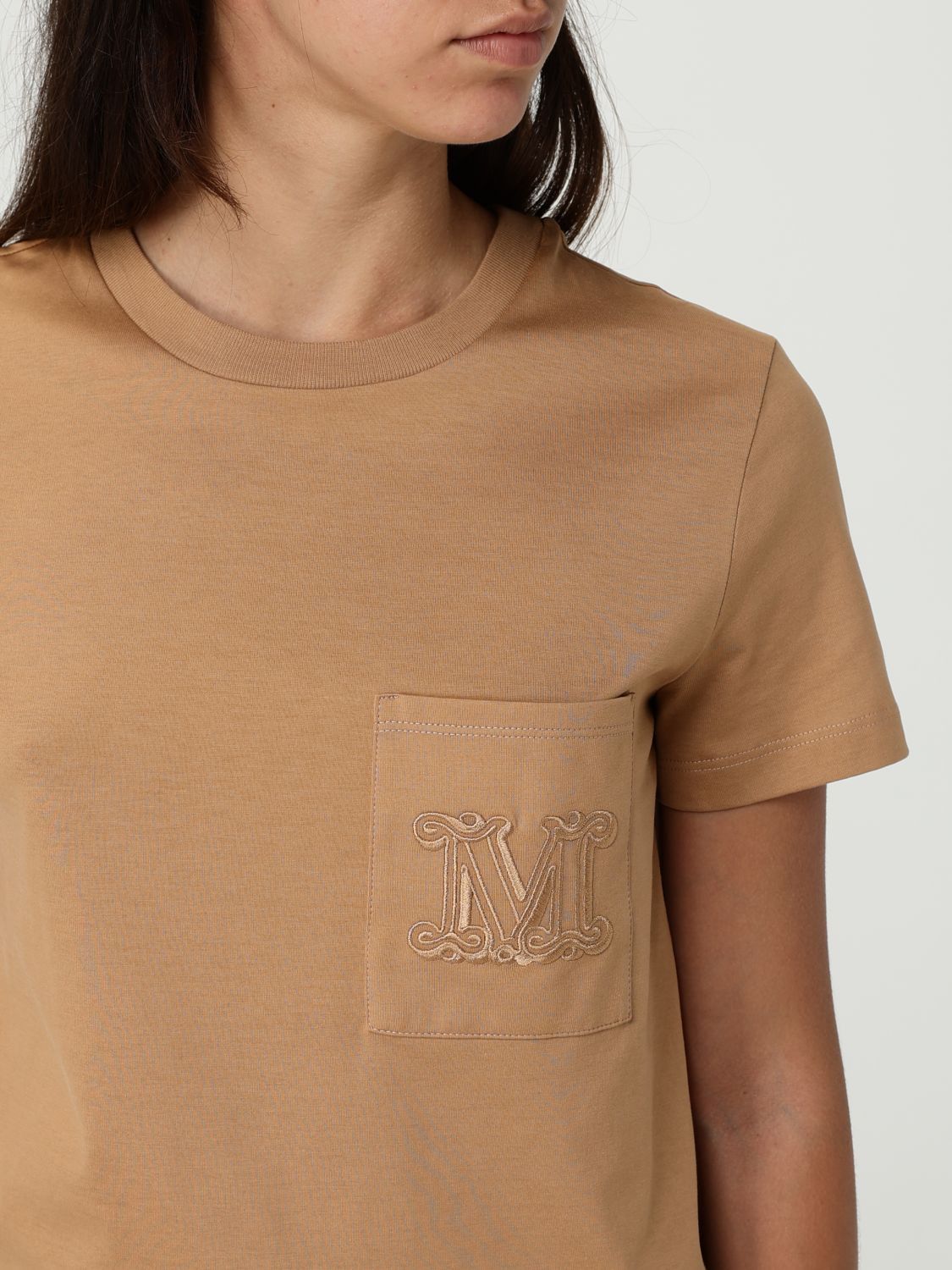 Max Mara Max Mara T-Shirt Woman Camel Size XS / US 0-2 / IT 36-38 - 4 Thumbnail