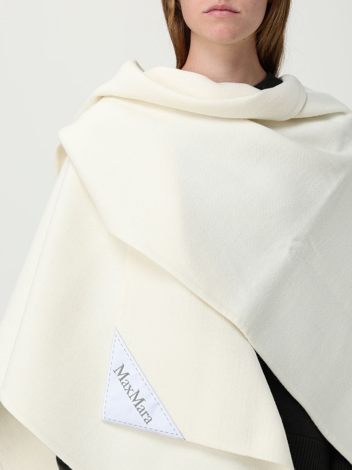 Max Mara Max Mara Scarf Woman White Size ONE SIZE - 4 Thumbnail
