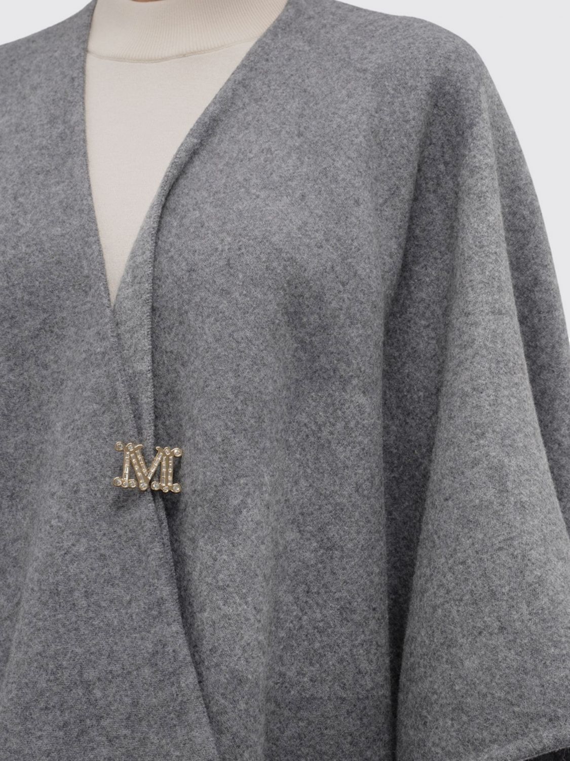 Max Mara Max Mara Scarf Woman Grey Size ONE SIZE - 3 Thumbnail