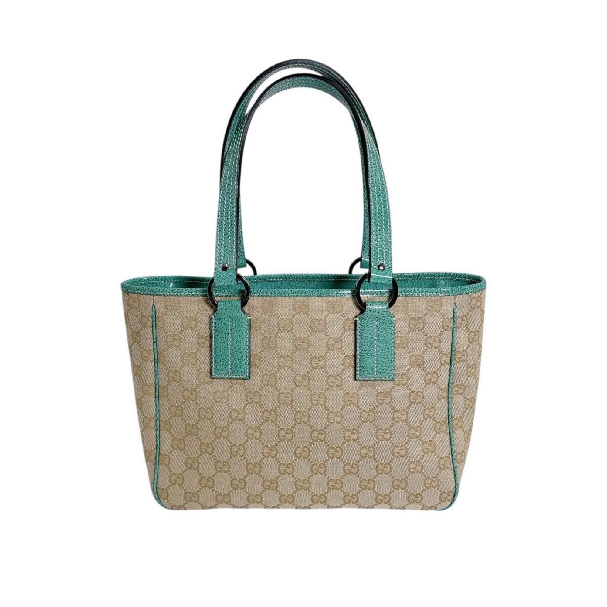 Gucci GG Canvas Tote Bag, Green, 113019 3444