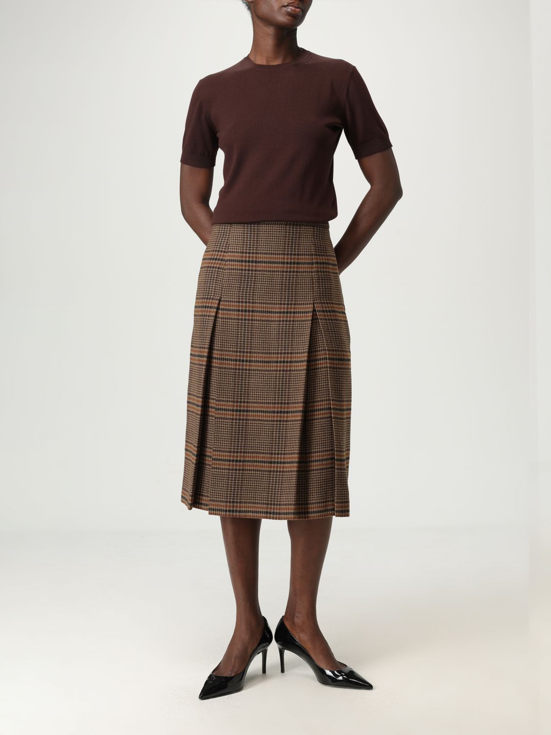 Saint Laurent Paris Saint Laurent Skirt Woman Camel Size 25" / US 0 / IT 36 - 2 Thumbnail