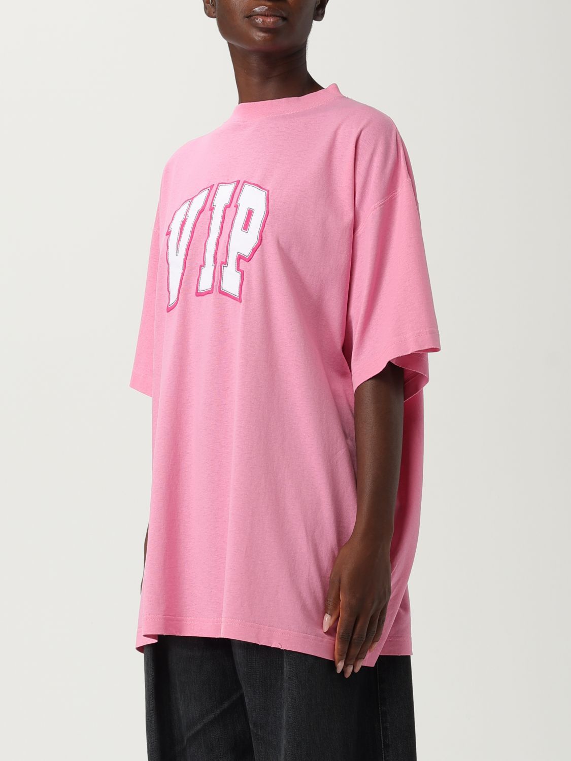 Balenciaga Balenciaga T-Shirt Woman Pink Size S / US 4 / IT 40 - 4 Thumbnail