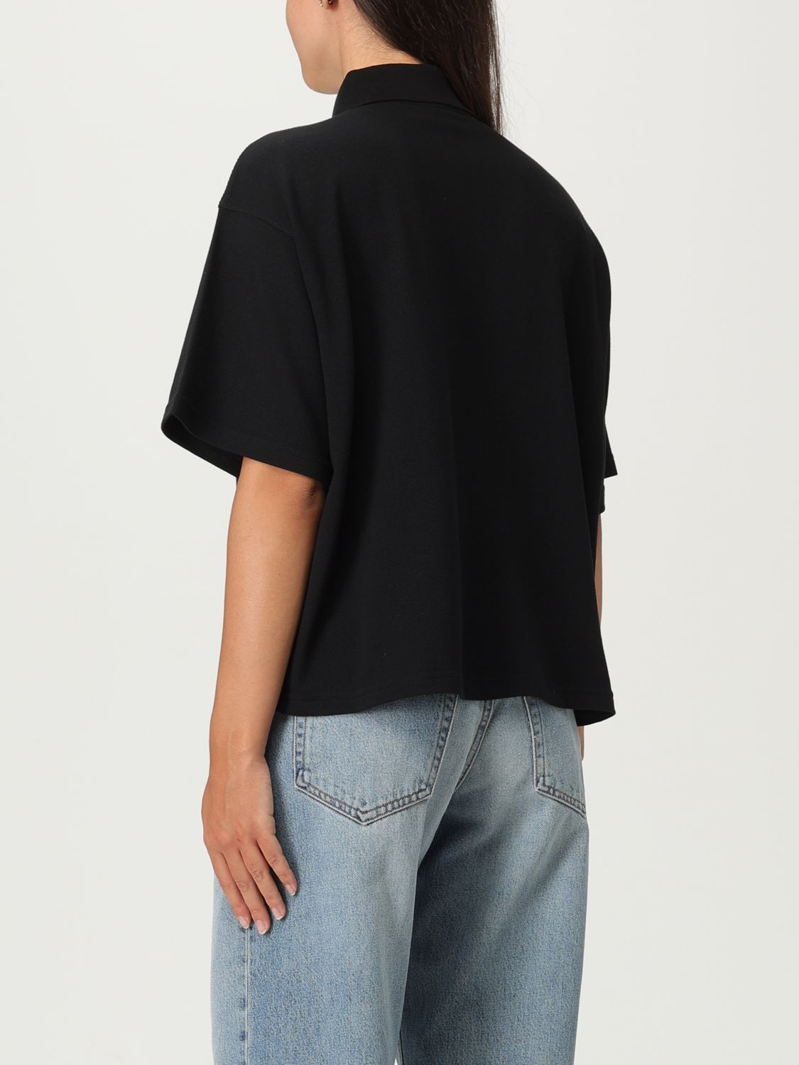 Saint Laurent Paris Saint Laurent Polo Shirt Woman Black Size S / US 4 / IT 40 - 3 Thumbnail
