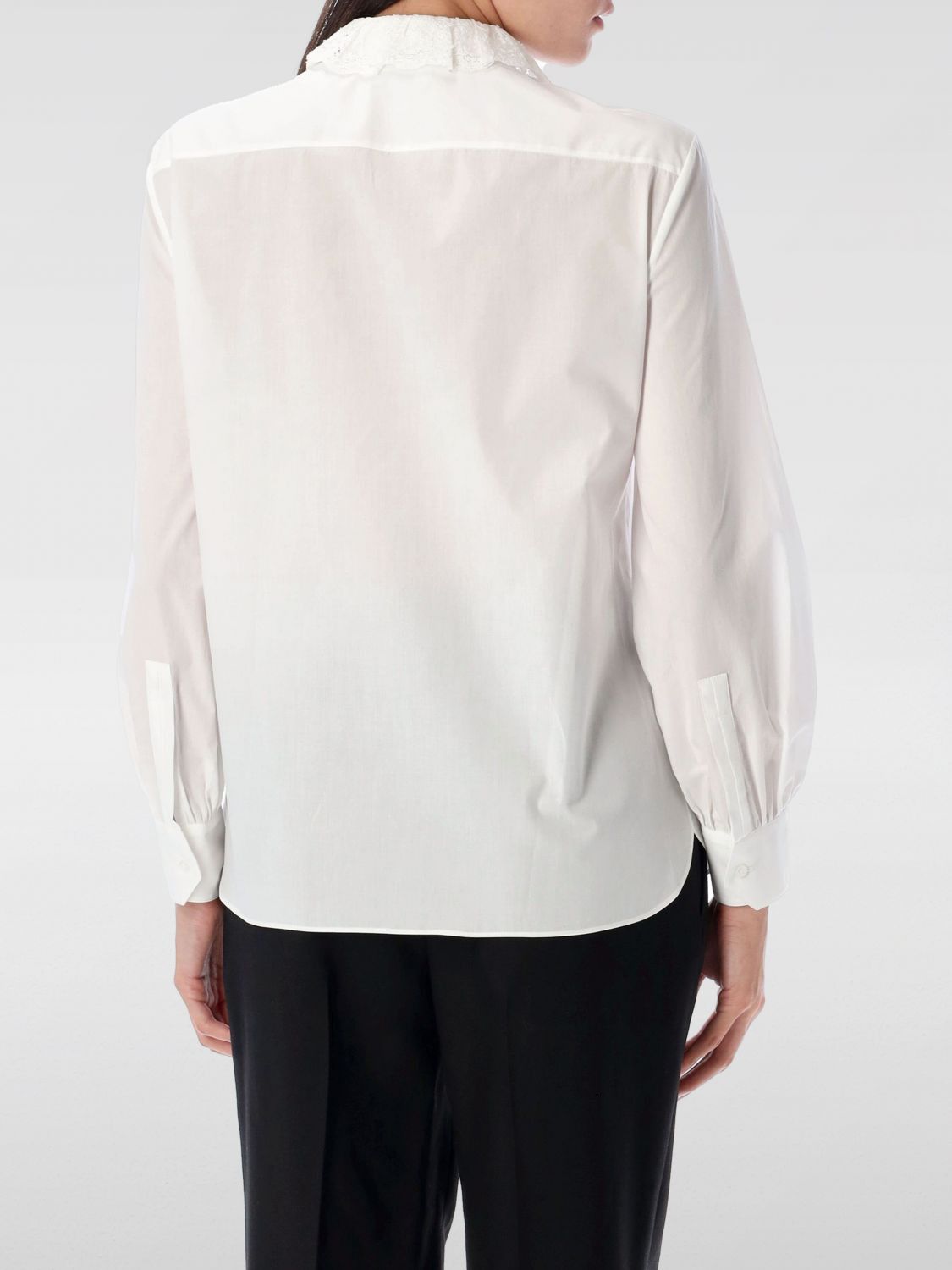 Saint Laurent Paris Saint Laurent Shirt Woman White Size XS / US 0-2 / IT 36-38 - 2 Thumbnail