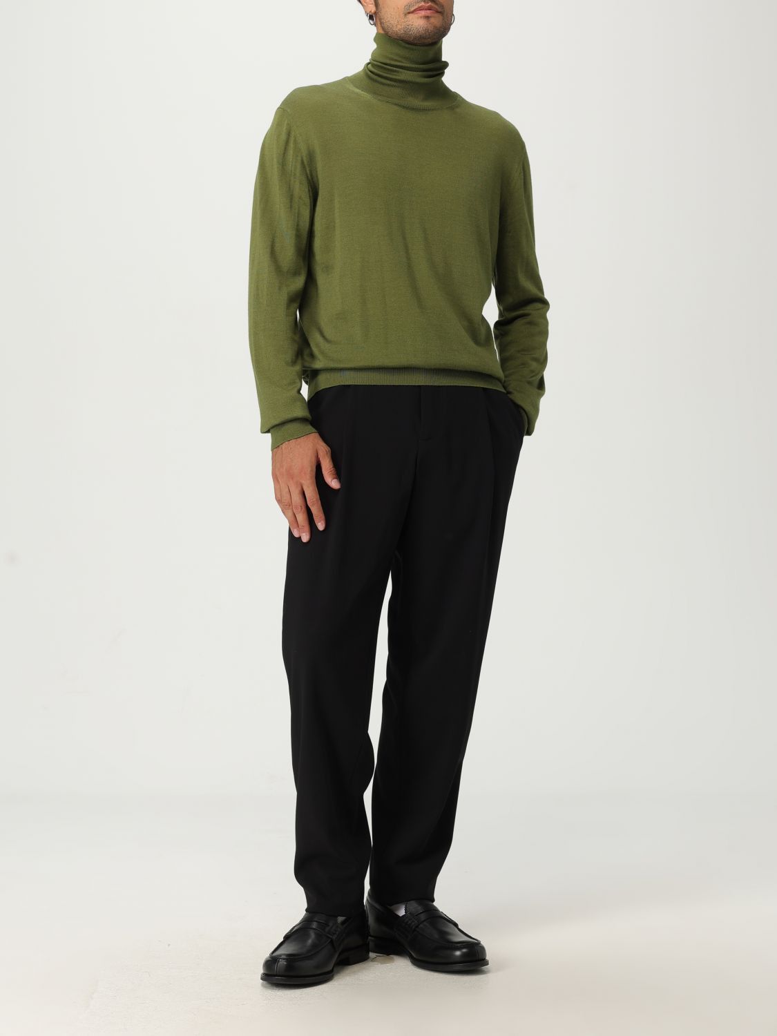 Saint Laurent Paris Saint Laurent Sweater Men Olive Size US M / EU 48-50 / 2 - 2 Thumbnail