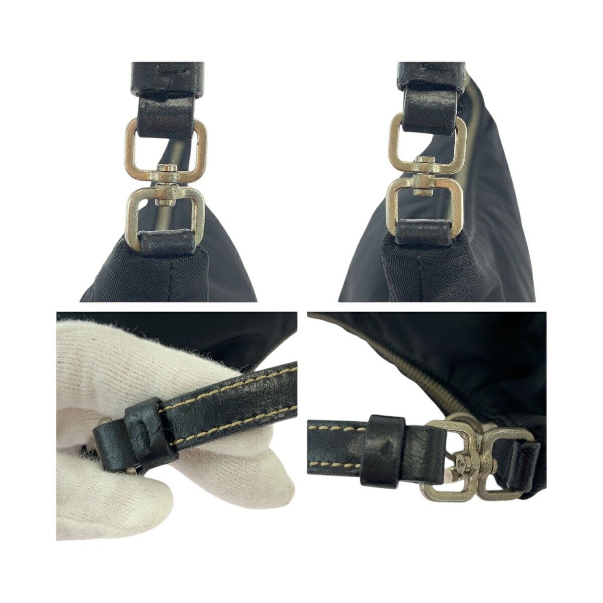 Prada Prada Prada Tessuto Triangle Logo Plate Nylon Handbag Others Handbag Size ONE SIZE - 5 Thumbnail