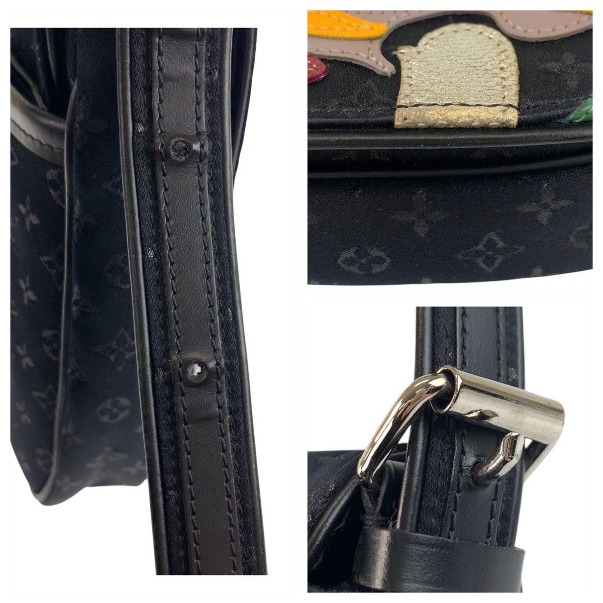 Louis Vuitton Louis Vuitton Louis Vuitton Conte de Fée Mini Monogram Satin/Calf Hair/Leather Shoulder Bag Canvas Shoulder Bag M92273 DUTY FREE for USA Size ONE SIZE - 5 Thumbnail