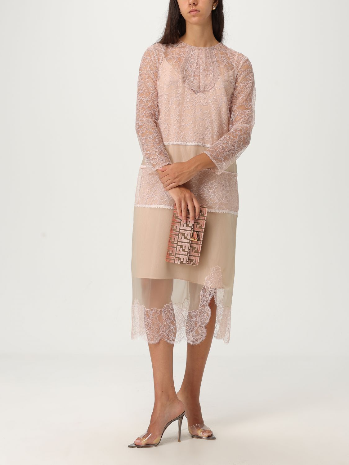 Fendi Fendi Dress Woman Blush Pink Size M / US 6-8 / IT 42-44 - 2 Thumbnail
