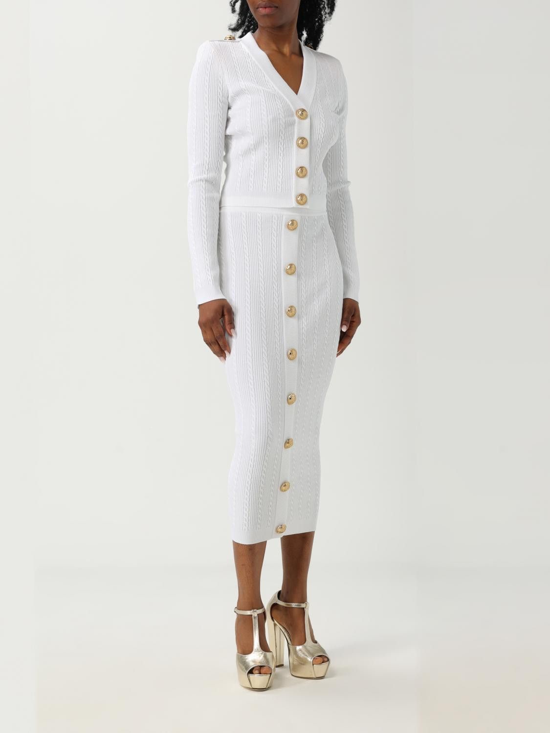 Balmain Balmain Sweater Woman White Size XS / US 0-2 / IT 36-38 - 2 Thumbnail