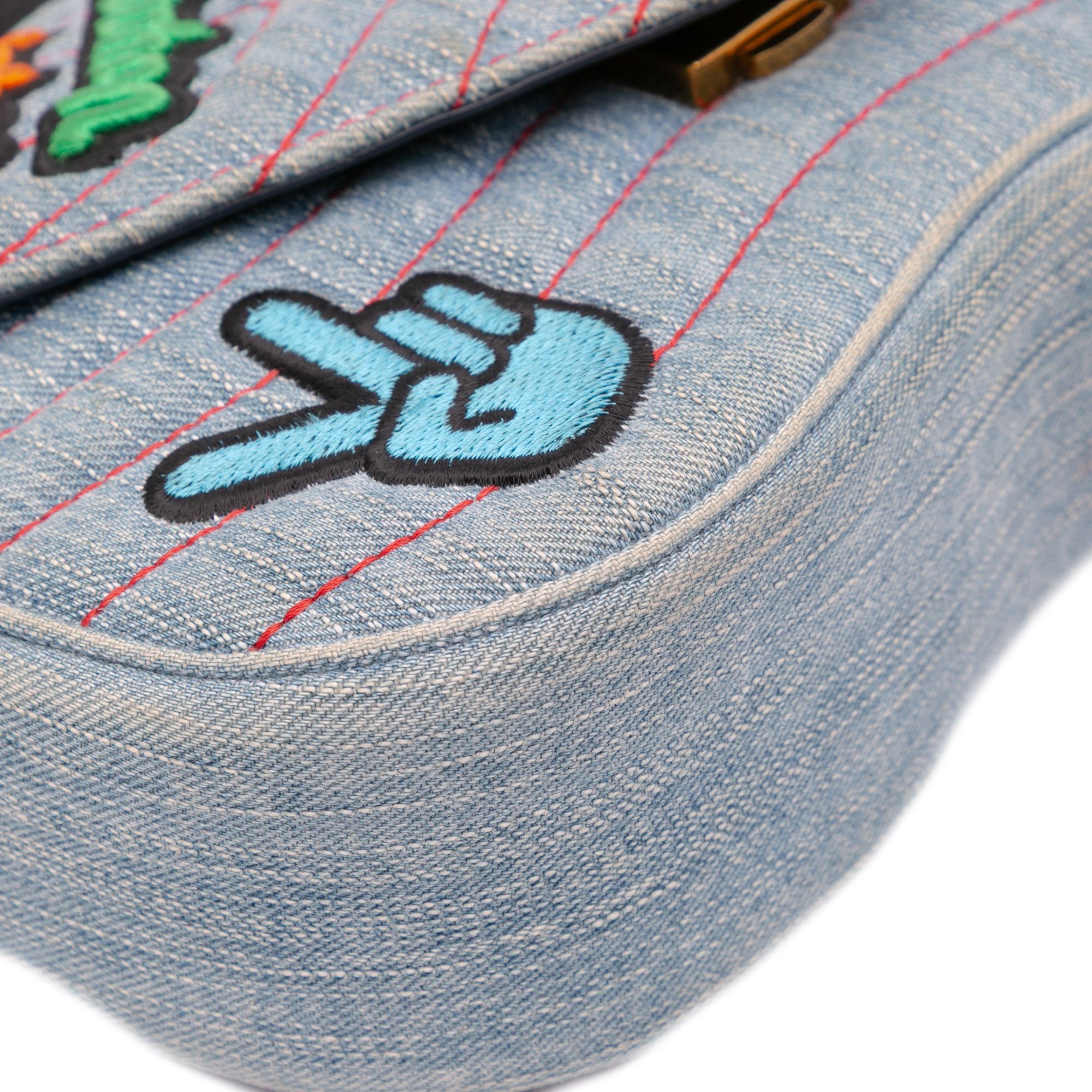 Louis Vuitton Louis Vuitton Limited Edition Denim Patches New Wave Chain MM Size ONE SIZE - 8 Thumbnail