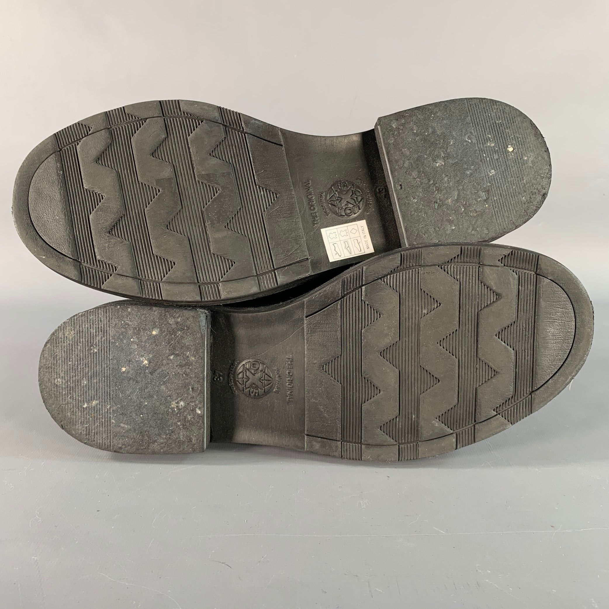 OXS 10 Black Leather Derby Lace Up Shoes