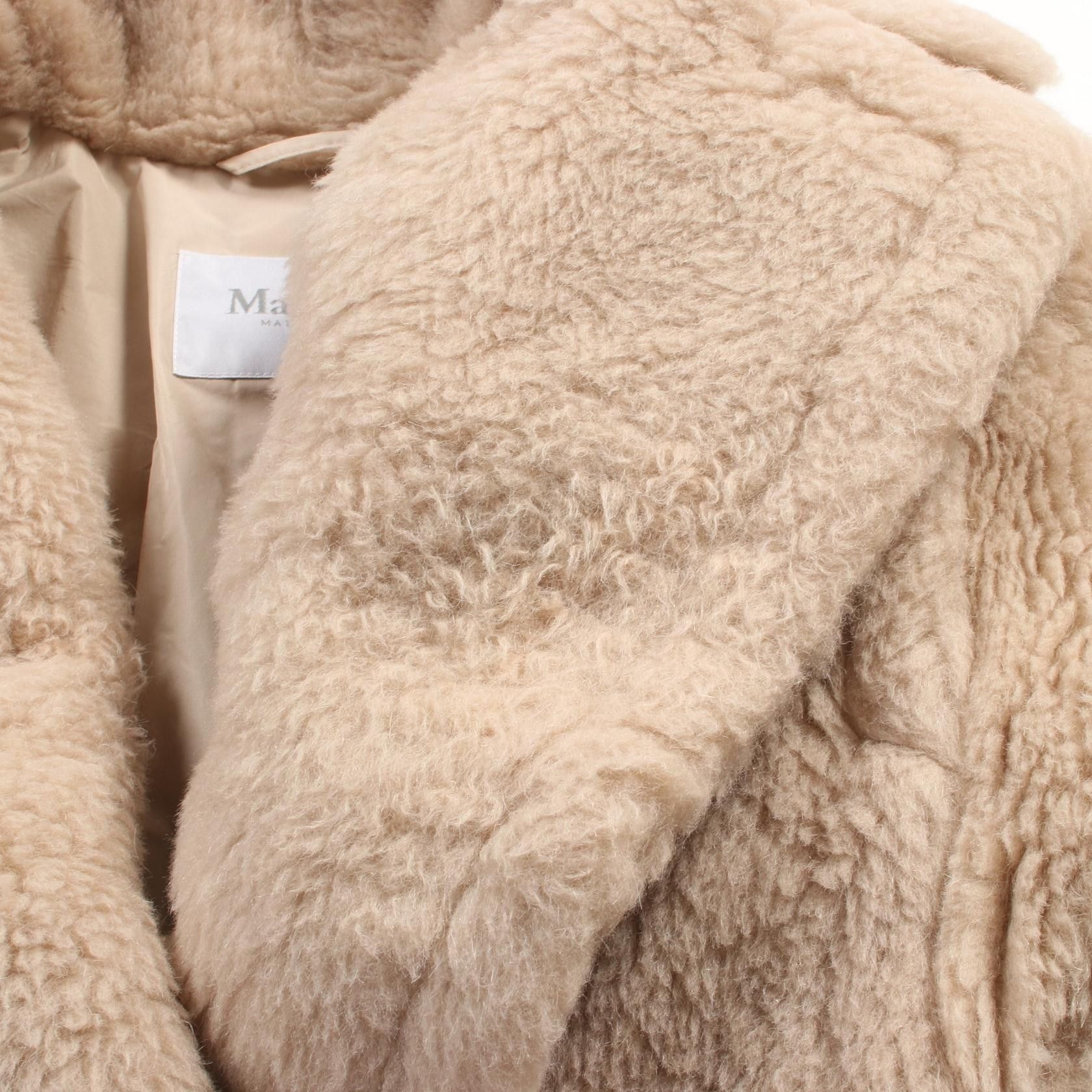 Max Mara MaxMara Max Mara GATTO Wool Silk Alpaca Outerwear Natural Material Outerwear Size ONE SIZE - 7 Thumbnail