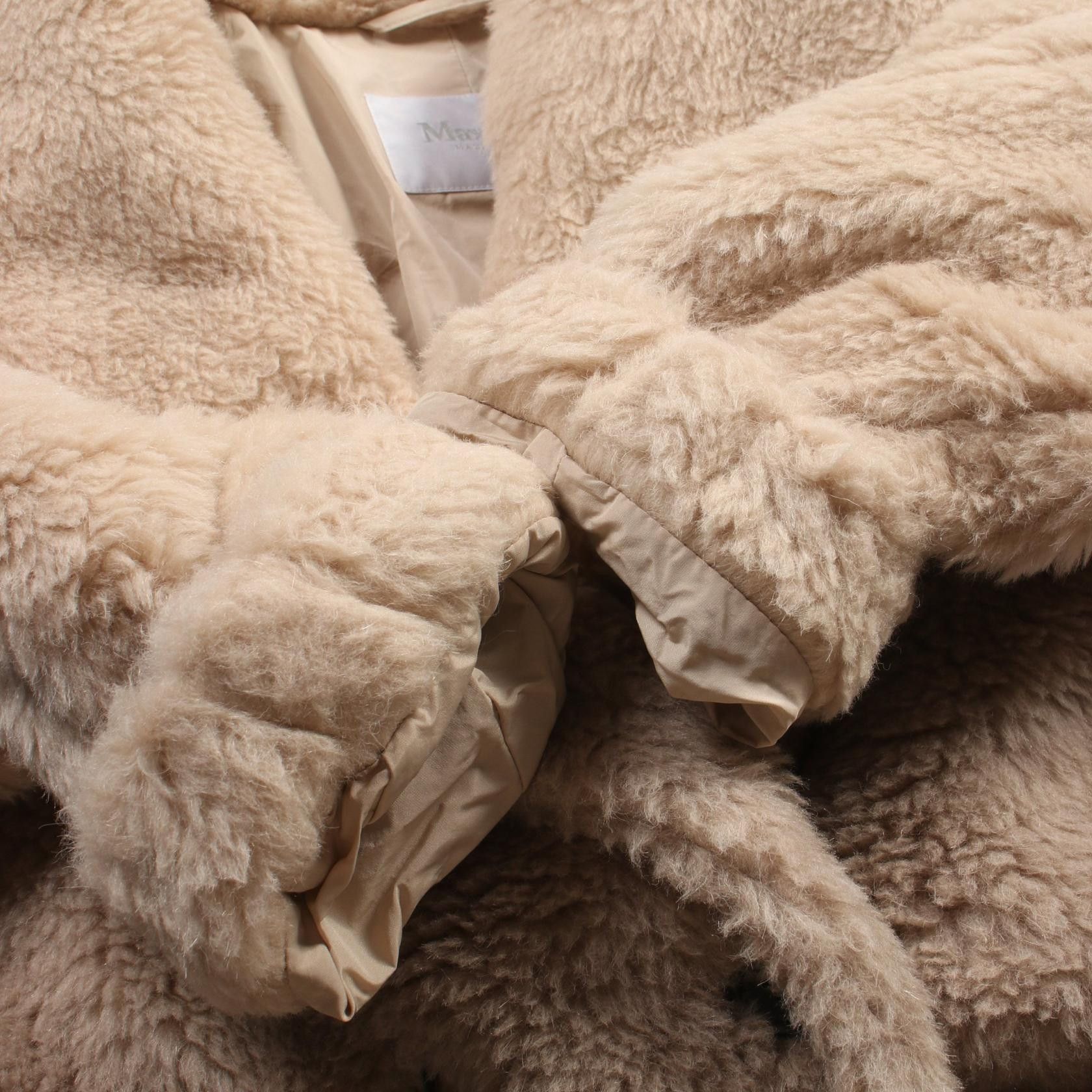 Max Mara MaxMara Max Mara GATTO Wool Silk Alpaca Outerwear Natural Material Outerwear Size ONE SIZE - 6 Thumbnail