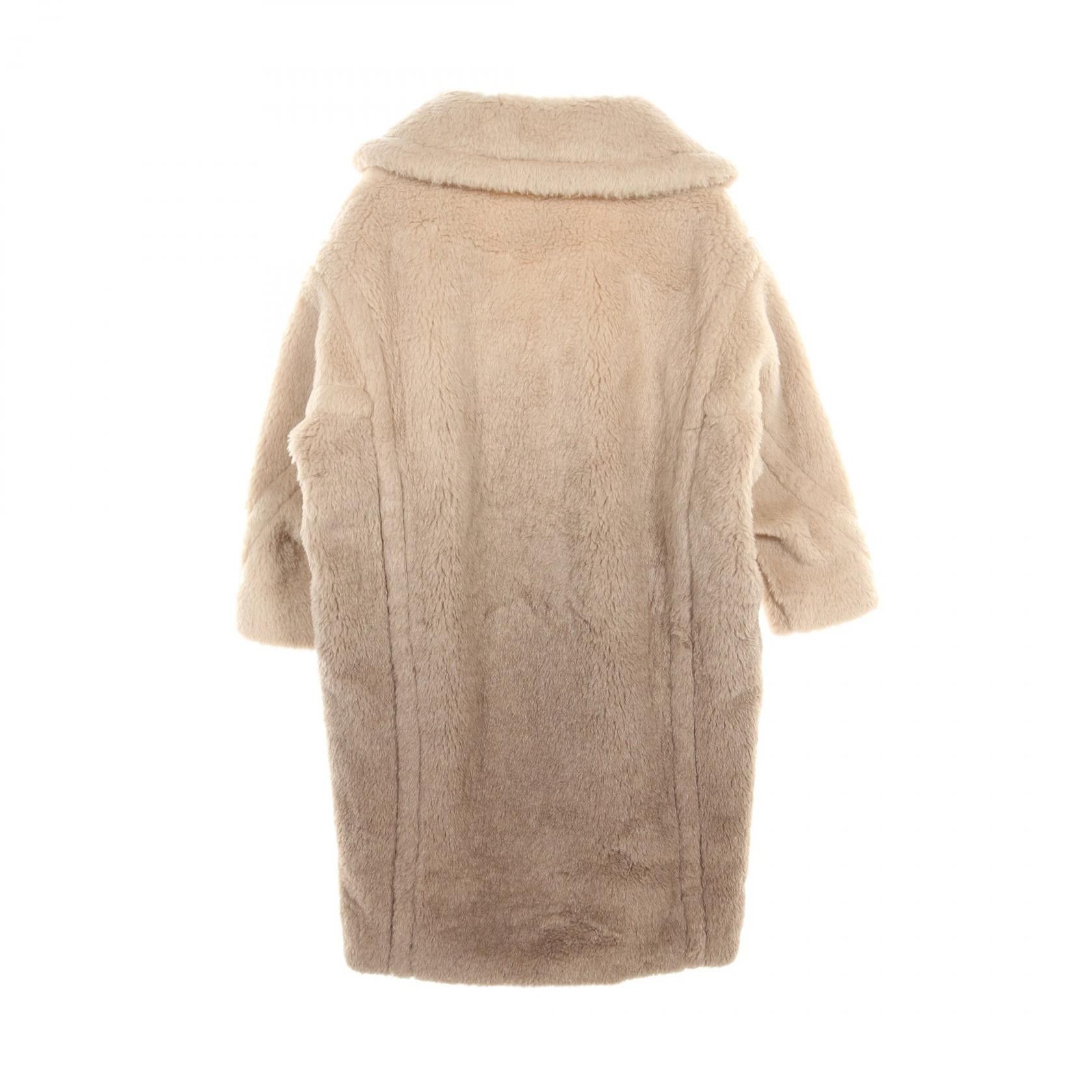 Max Mara MaxMara Max Mara GATTO Wool Silk Alpaca Outerwear Natural Material Outerwear Size ONE SIZE - 2 Thumbnail