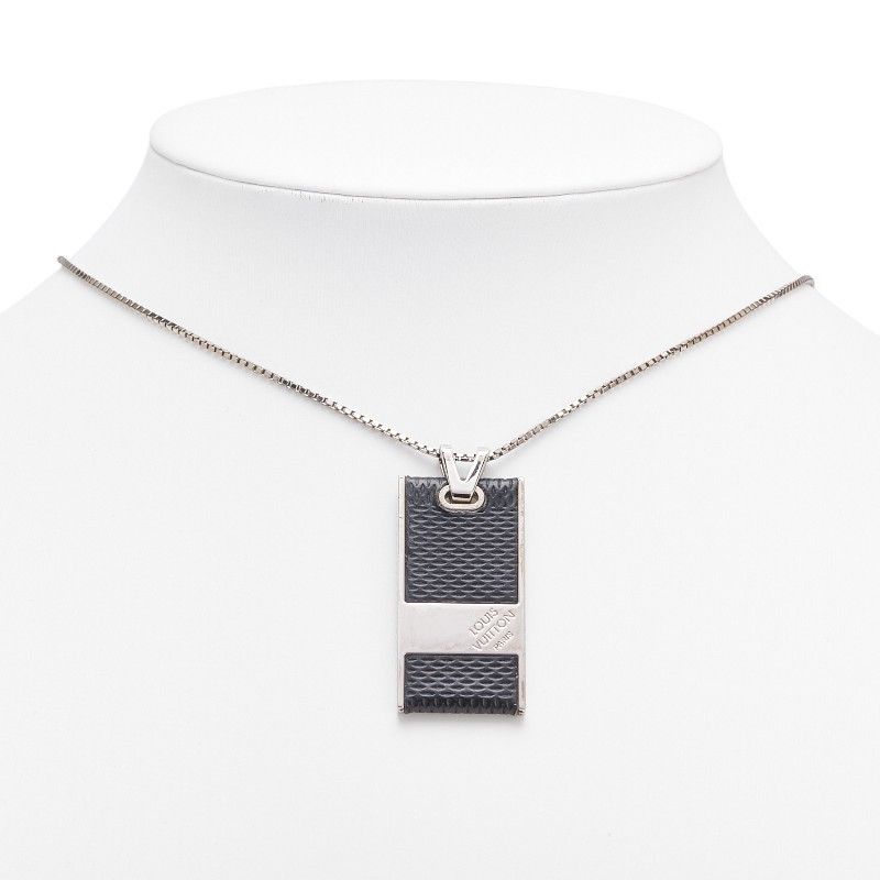 Louis Vuitton Louis Vuitton Louis Vuitton Pendentif Soho Damier Necklace Canvas Necklace M66023 Size ONE SIZE - 8 Thumbnail