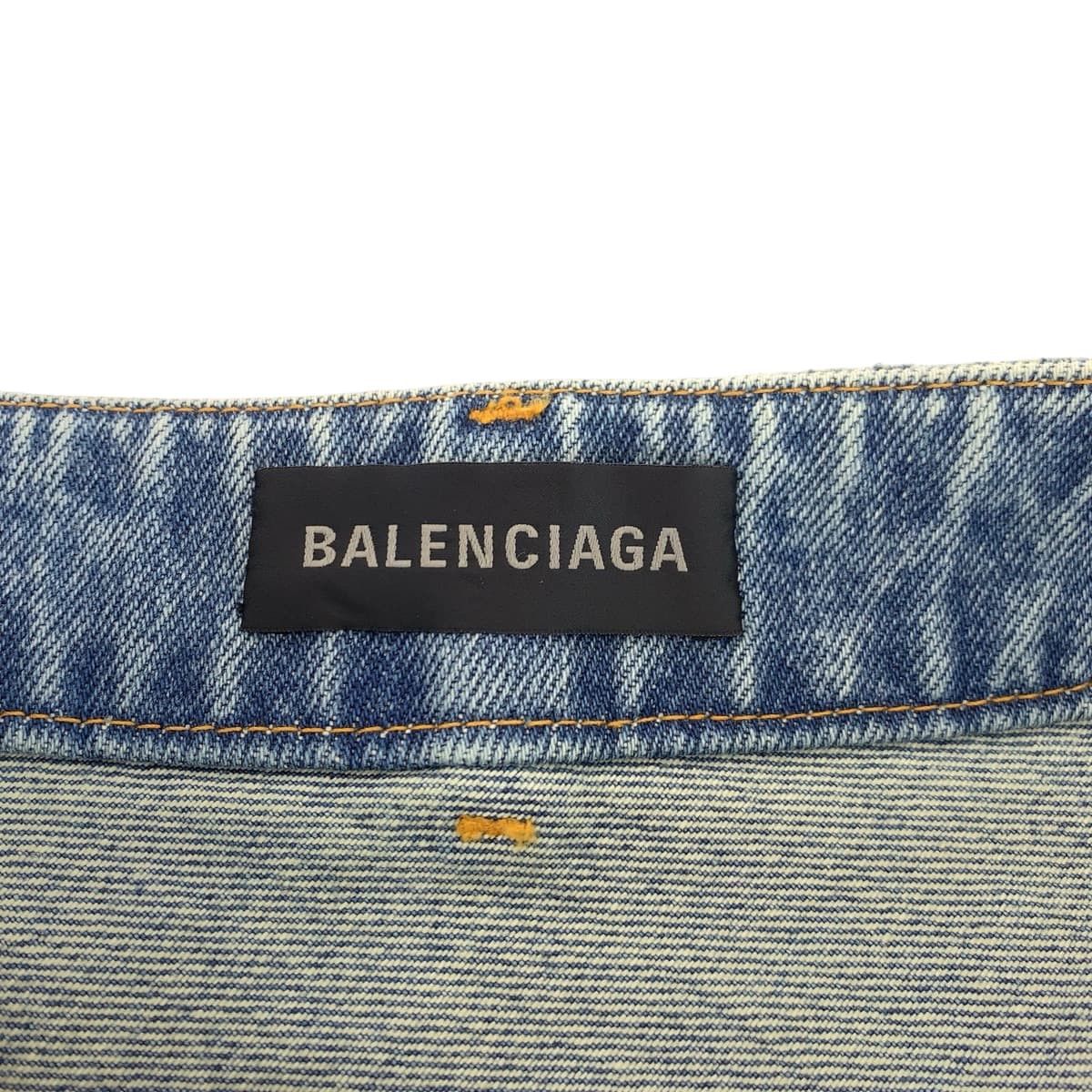 Balenciaga Balenciaga Balenciaga Graphic Print Denim Skirt Denim Skirts Size ONE SIZE - 3 Thumbnail
