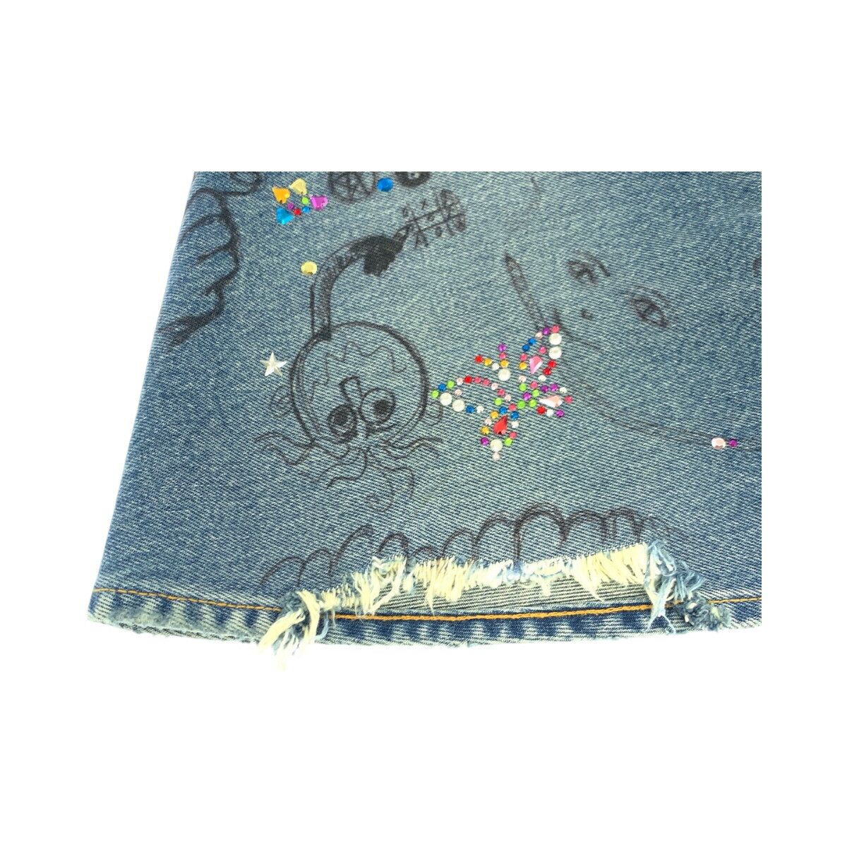 Balenciaga Balenciaga Balenciaga Graphic Print Denim Skirt Denim Skirts Size ONE SIZE - 10 Thumbnail