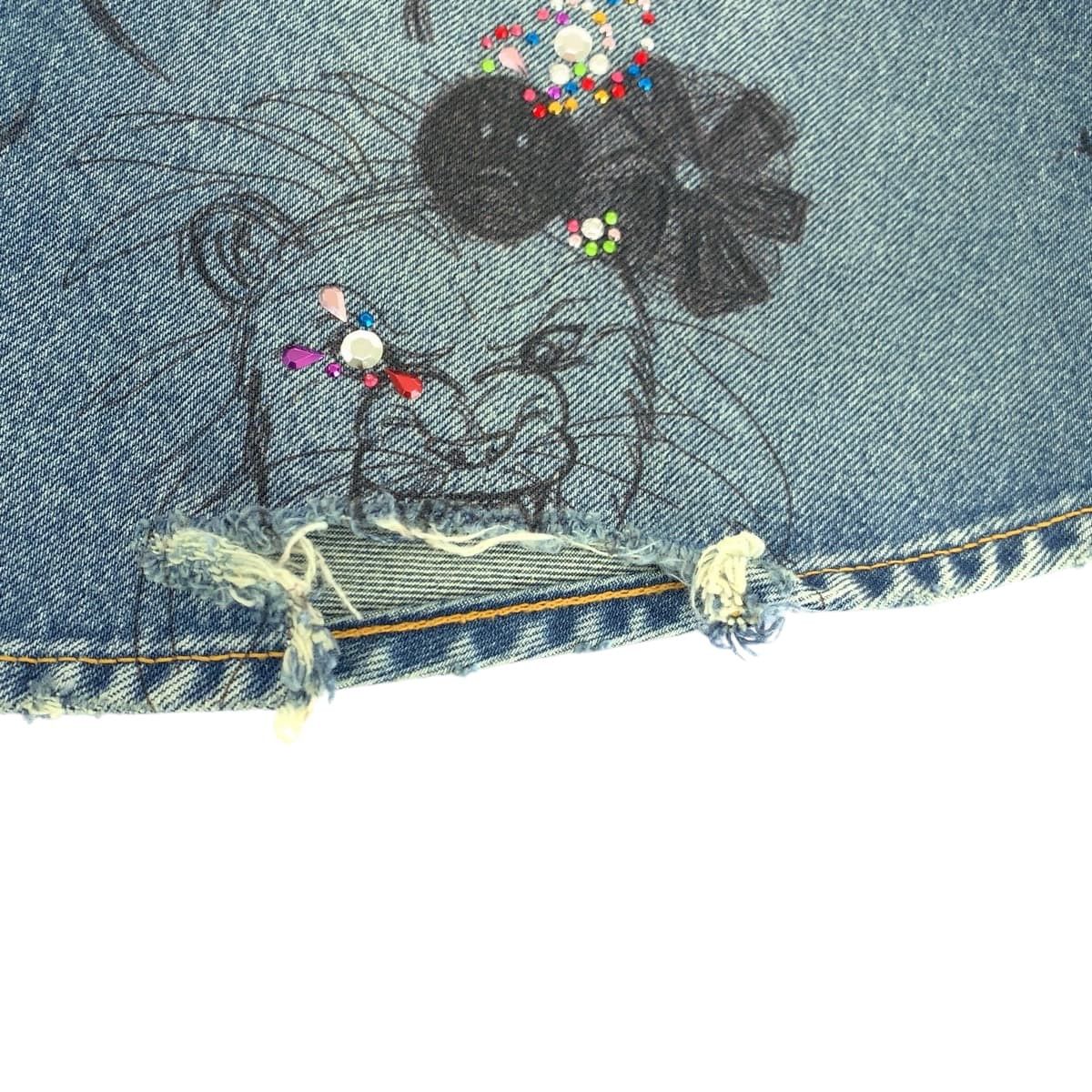 Balenciaga Balenciaga Balenciaga Graphic Print Denim Skirt Denim Skirts Size ONE SIZE - 9 Thumbnail