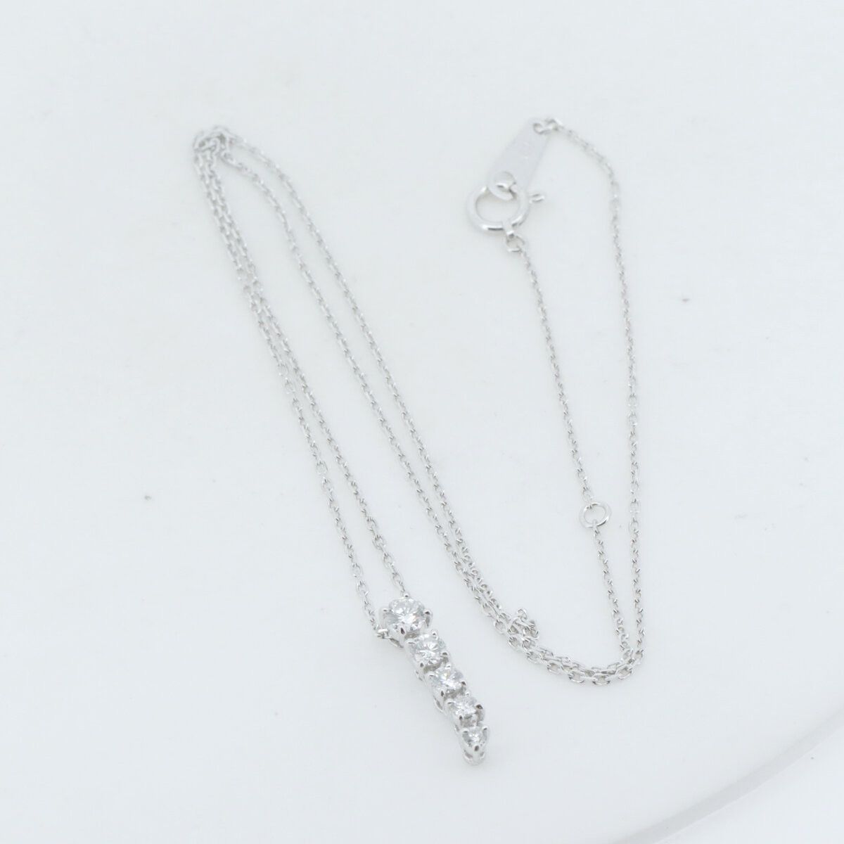 Mikimoto Mikimoto Mikimoto K18WG Diamond Necklace Calfskin Necklace DUTY FREE for USA Size ONE SIZE - 2 Thumbnail