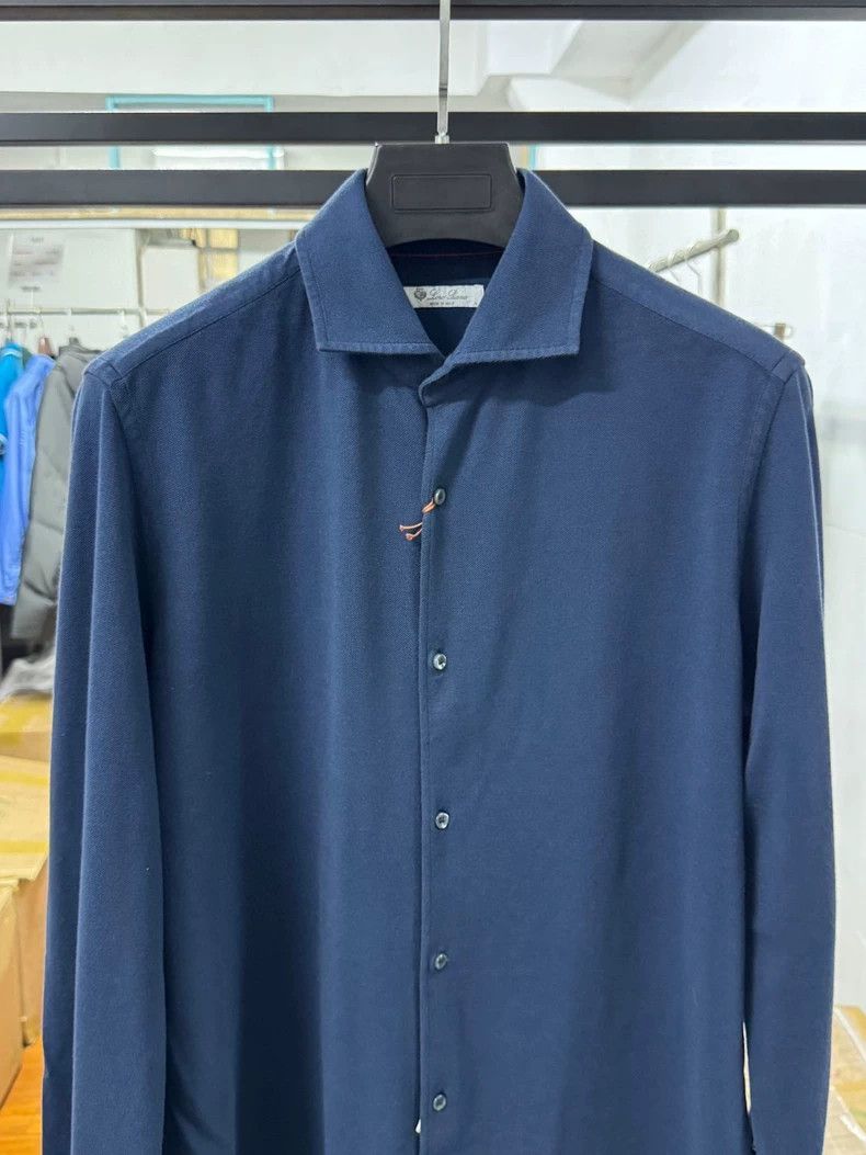 Loro Piana Loro Piana Men's Long Sleeve Shirt Size US M / EU 48-50 / 2 - 2 Thumbnail