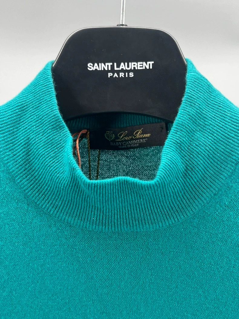 Loro Piana Loro Piana Men's Green Cashmere Sweater Size US M / EU 48-50 / 2 - 2 Thumbnail